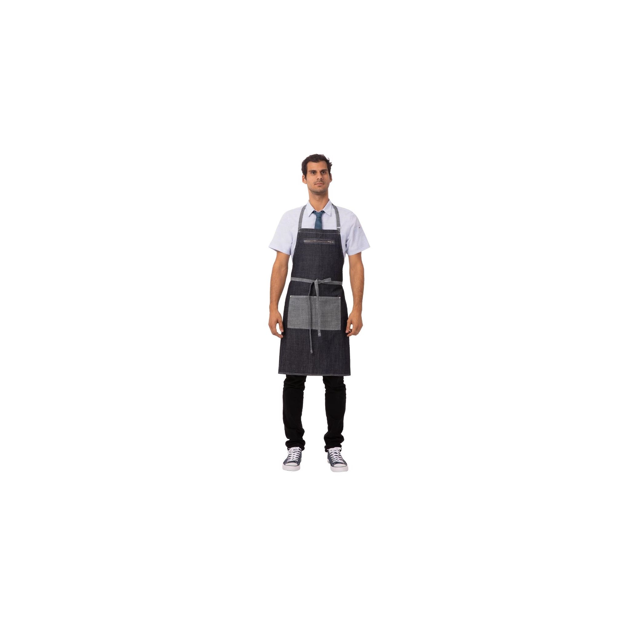 Chef Works Urban Manhattan B719 Bib Apron Indigo