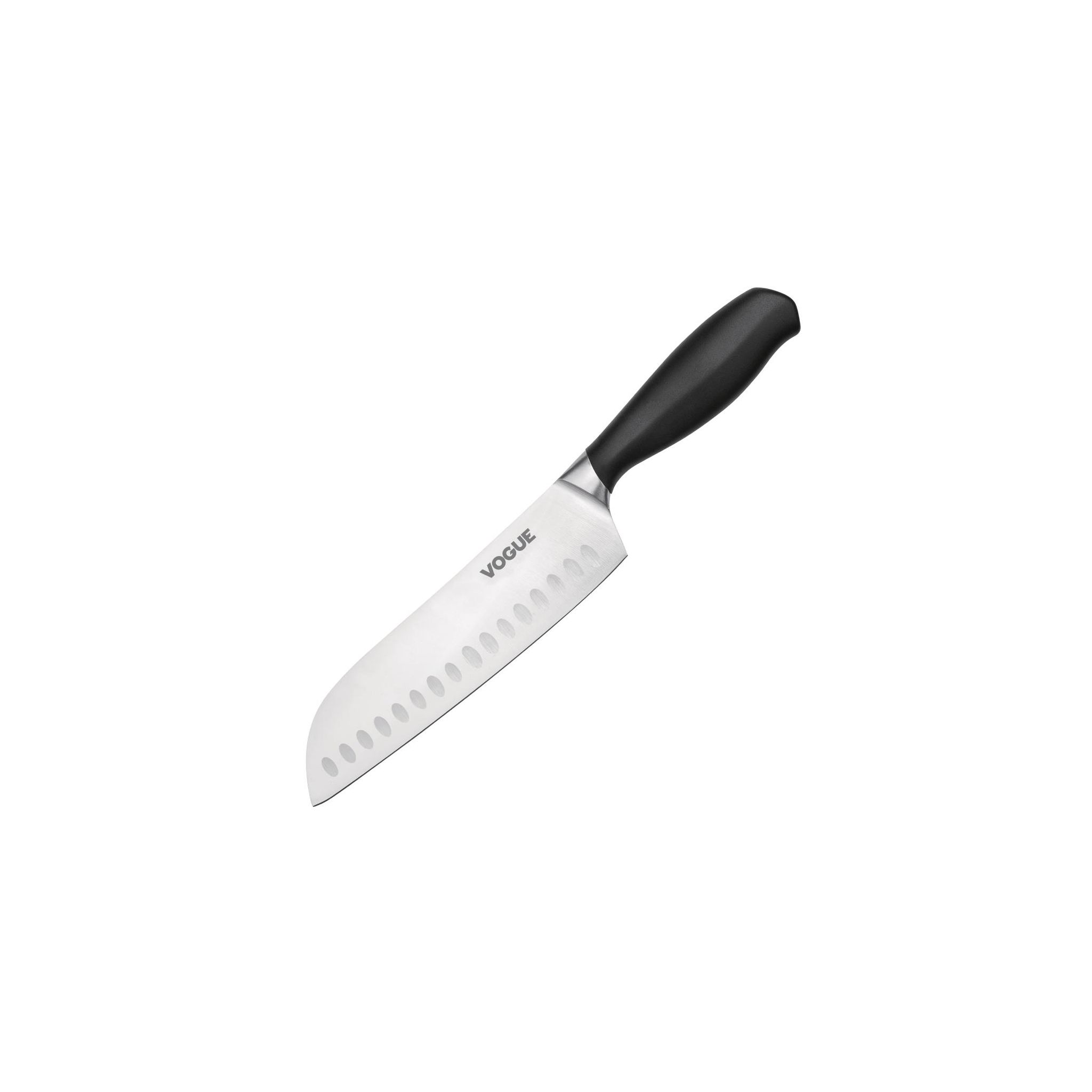 Vogue Soft Grip GD759 Santoku Knife Black 7"
