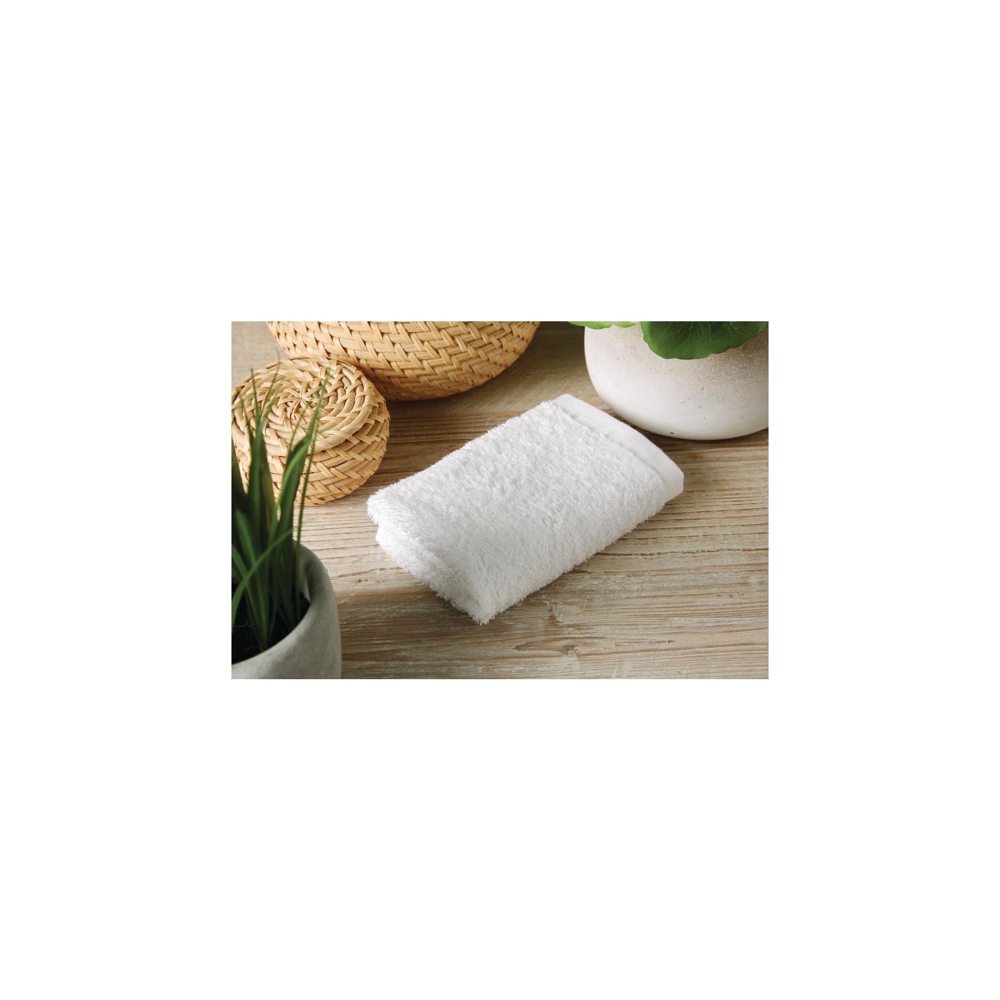 Mitre Eco HD217 Face Cloth White 30 x 30cm (Pack of 10)