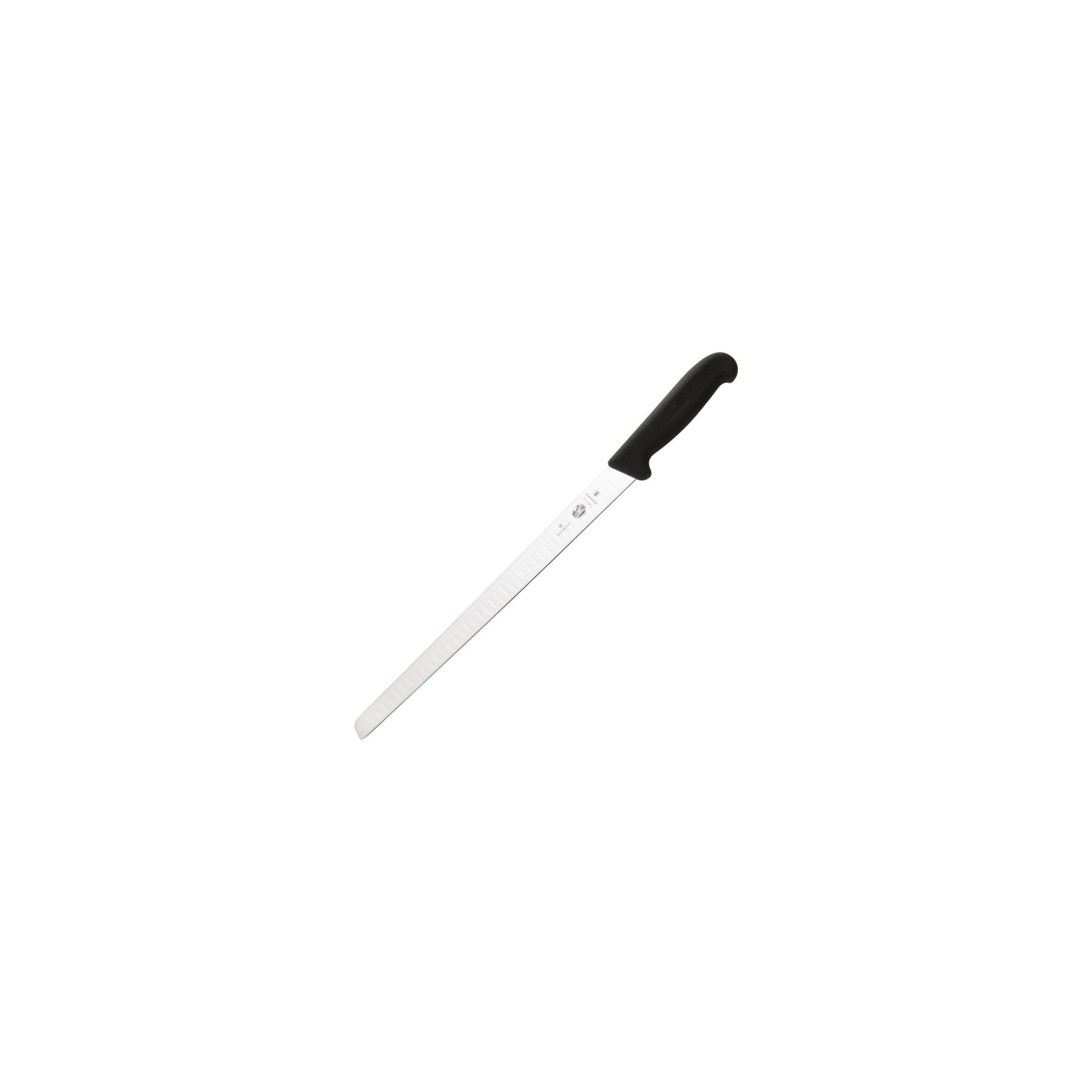Victorinox C664 Fibrox Scalloped Blade Salmon Knife Black 12"