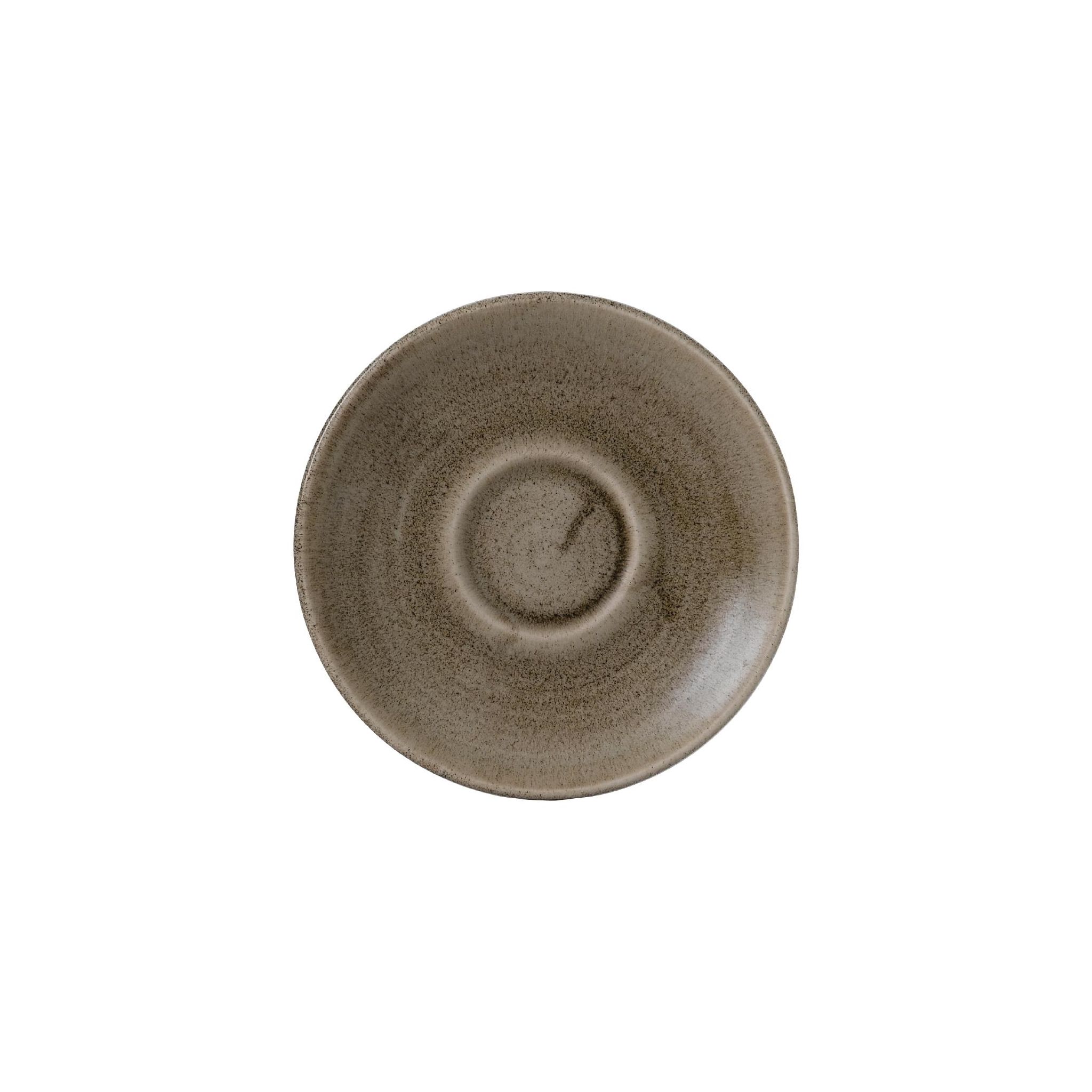 Churchill Stonecast Patina FJ925 Antique Taupe Saucers 6 1/4 " (Pack of 12)