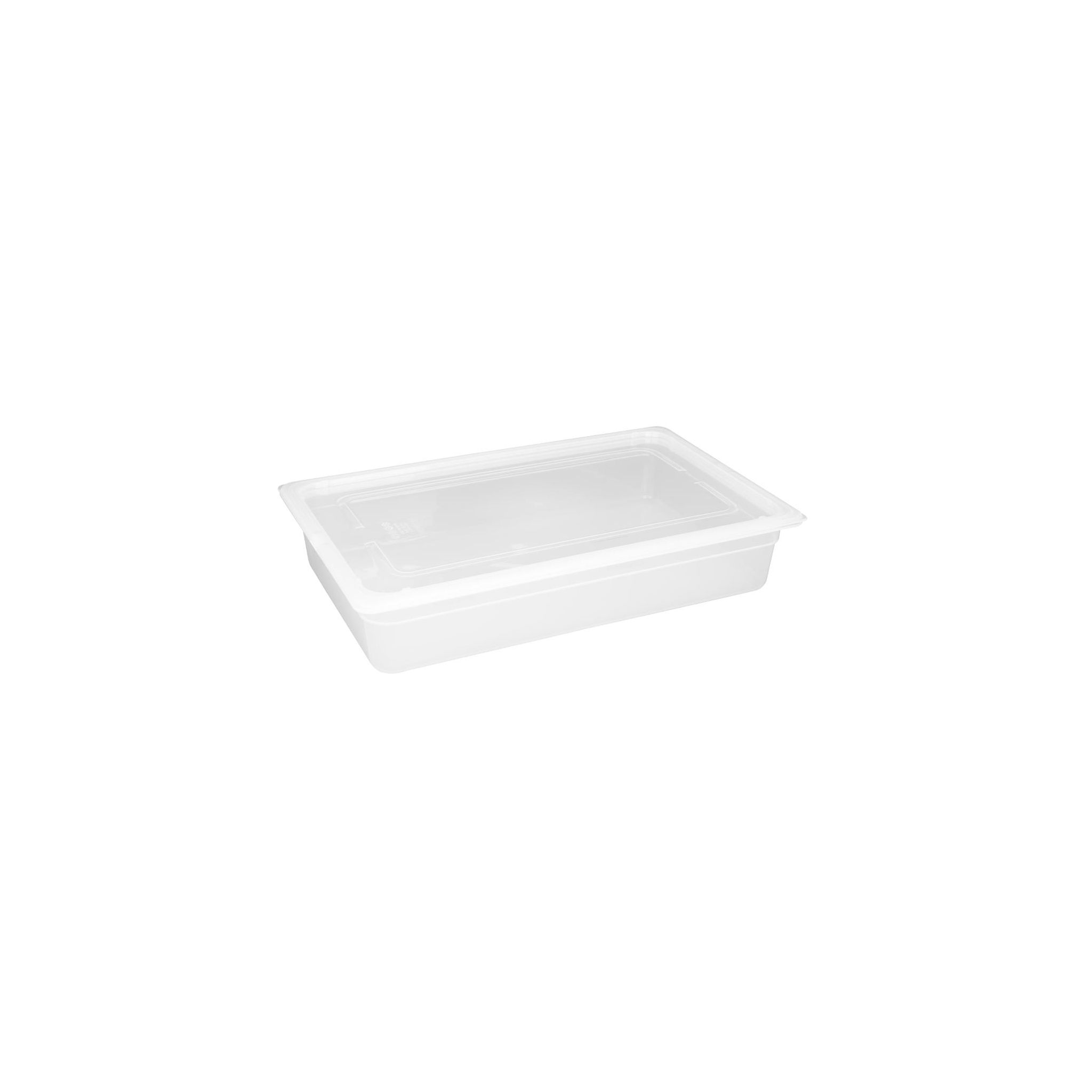 Vogue GJ511 Polypropylene 1/1 Gastronorm Container with Lid 100mm (Pack of 2)