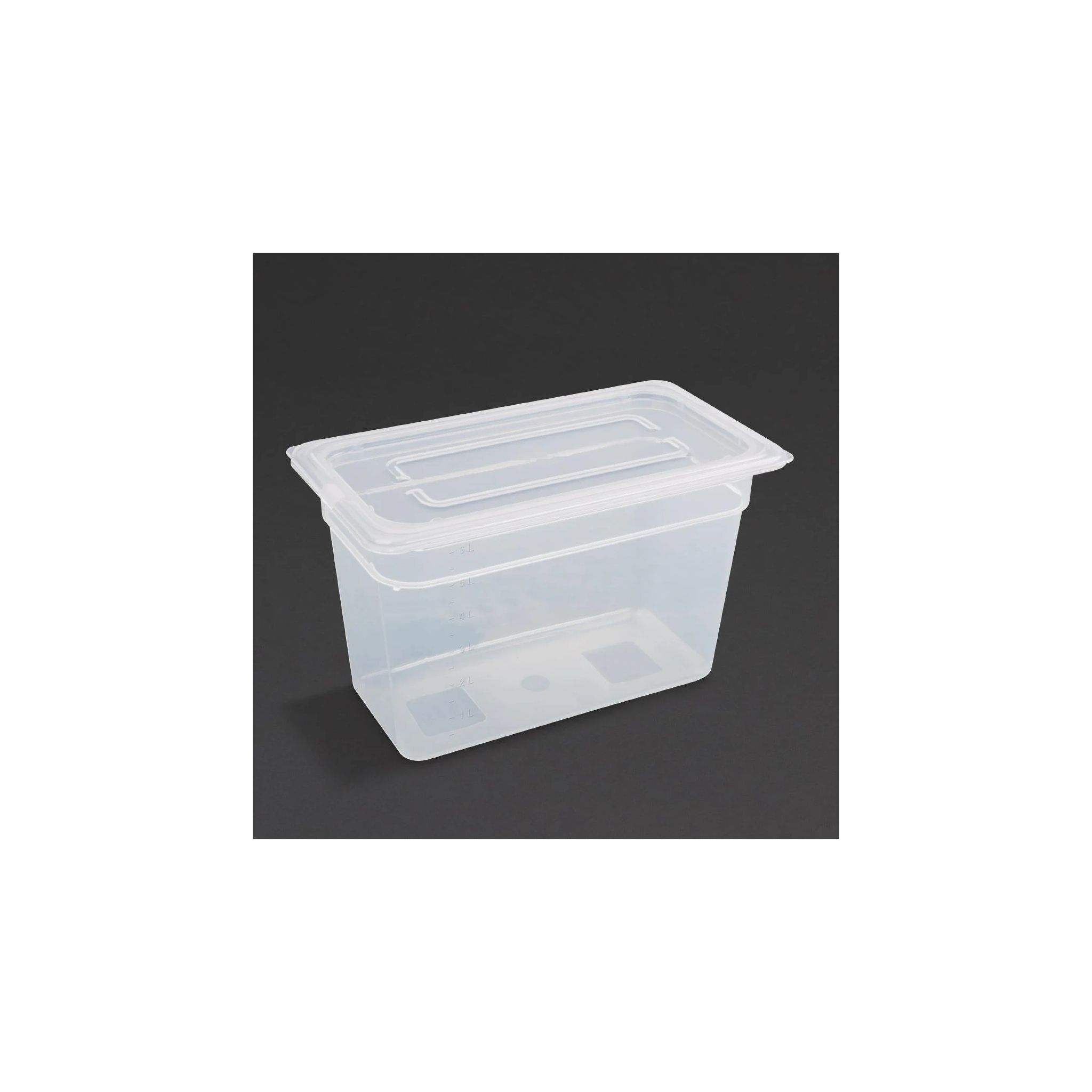 Vogue GJ521 Polypropylene 1/3 Gastronorm Container with Lid 200mm (Pack of 4)