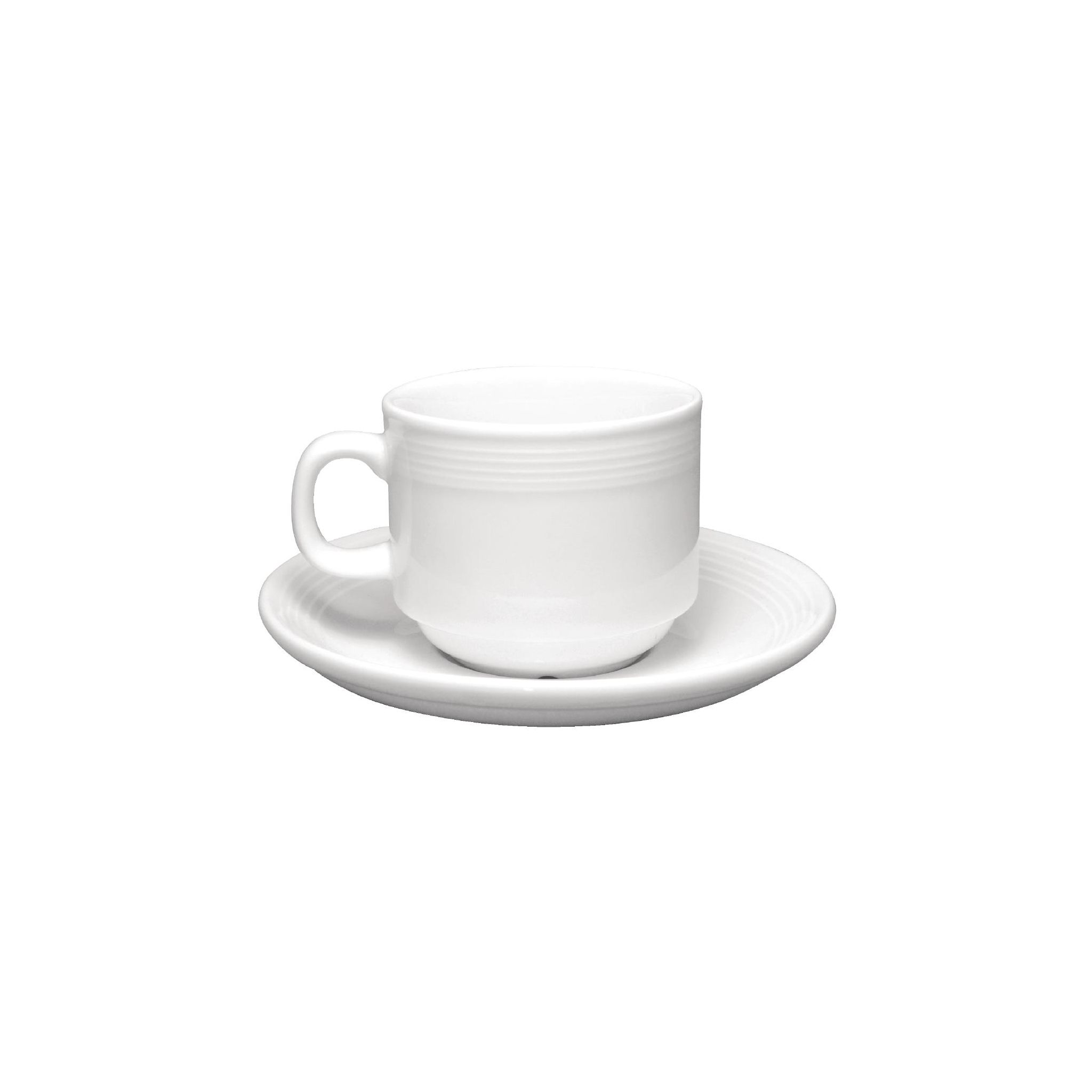 Olympia Linear U084 Stacking Tea Cups White 200ml (Pack of 12)