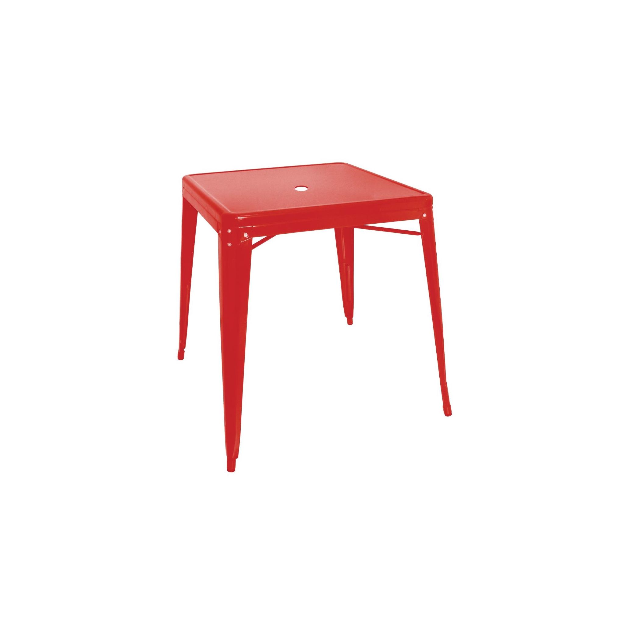 Bolero Bistro GC868 Steel Square Table Red 668mm