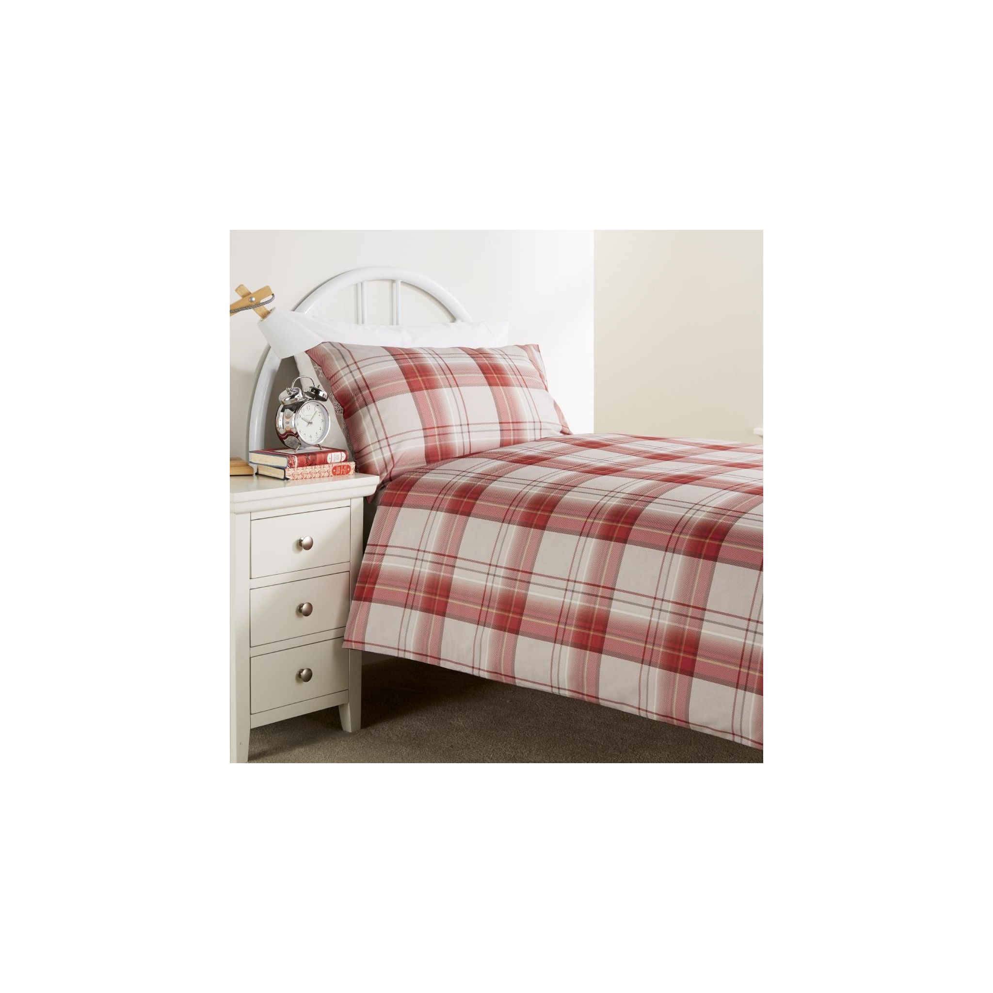 Mitre Essentials Chatsworth DS701 Hardwick Taupe/Connel Claret Pillowcase