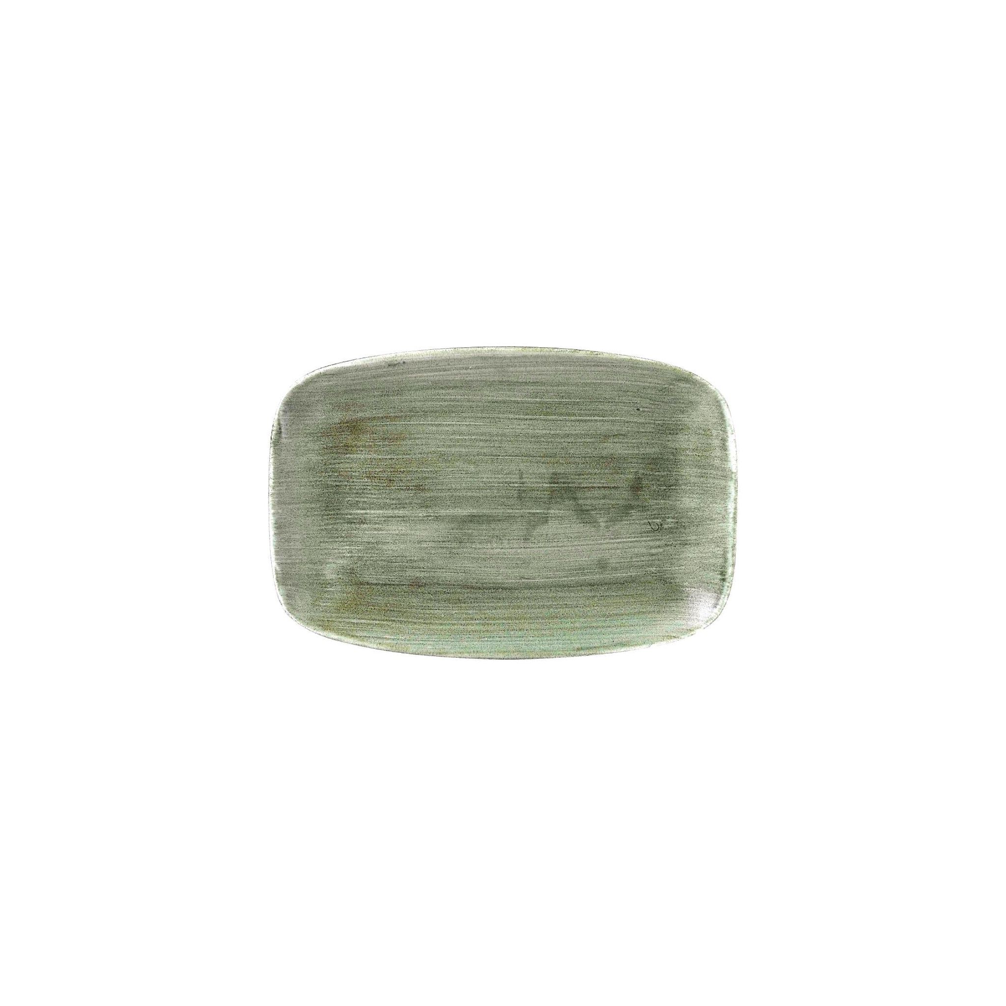 Churchill Stonecast Patina FD865 Oblong Plates Burnished Green 305x198mm (Pack of 6)