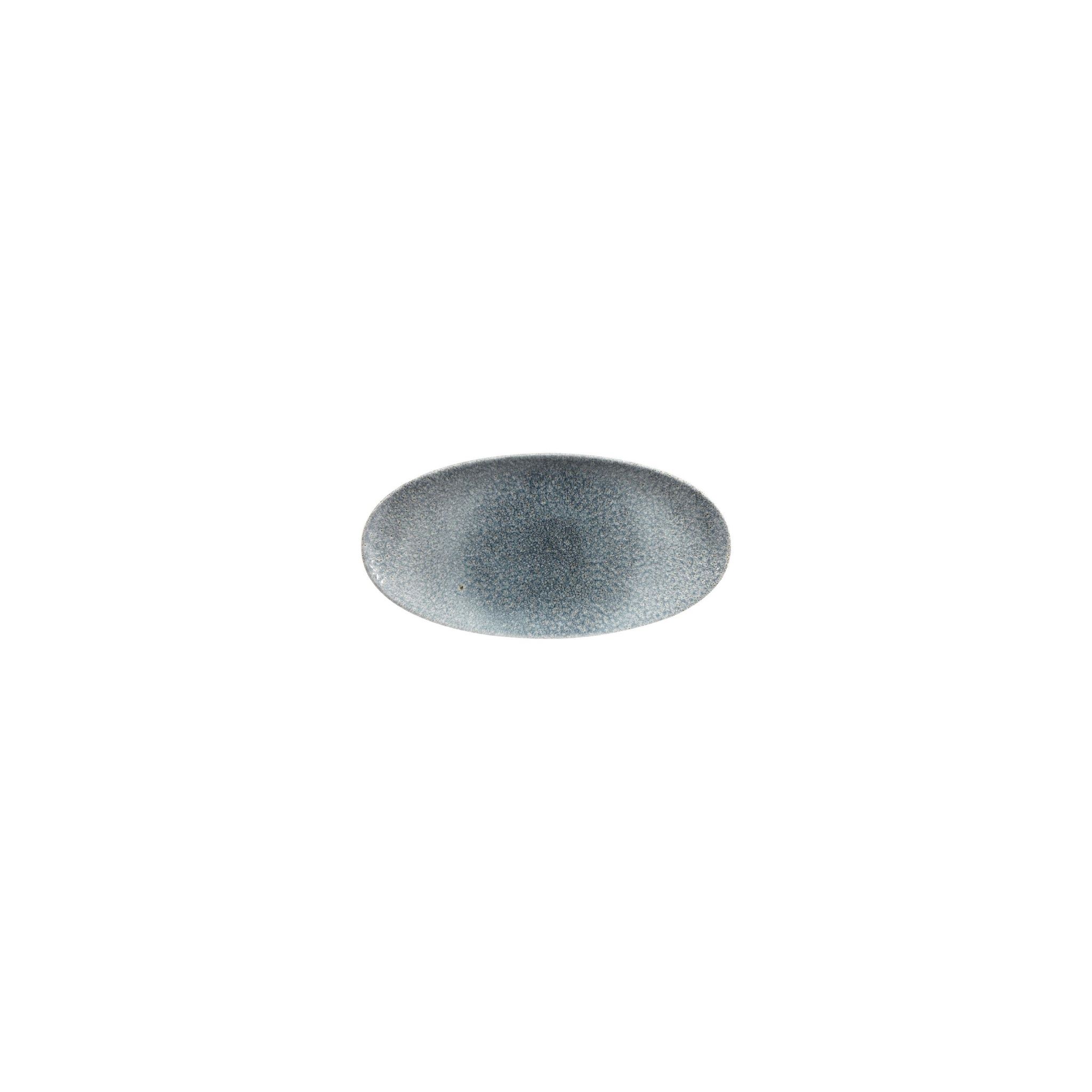 Churchill Studio Prints Raku DY219 Oval Plates Topaz Blue 347mm (Pack of 6)