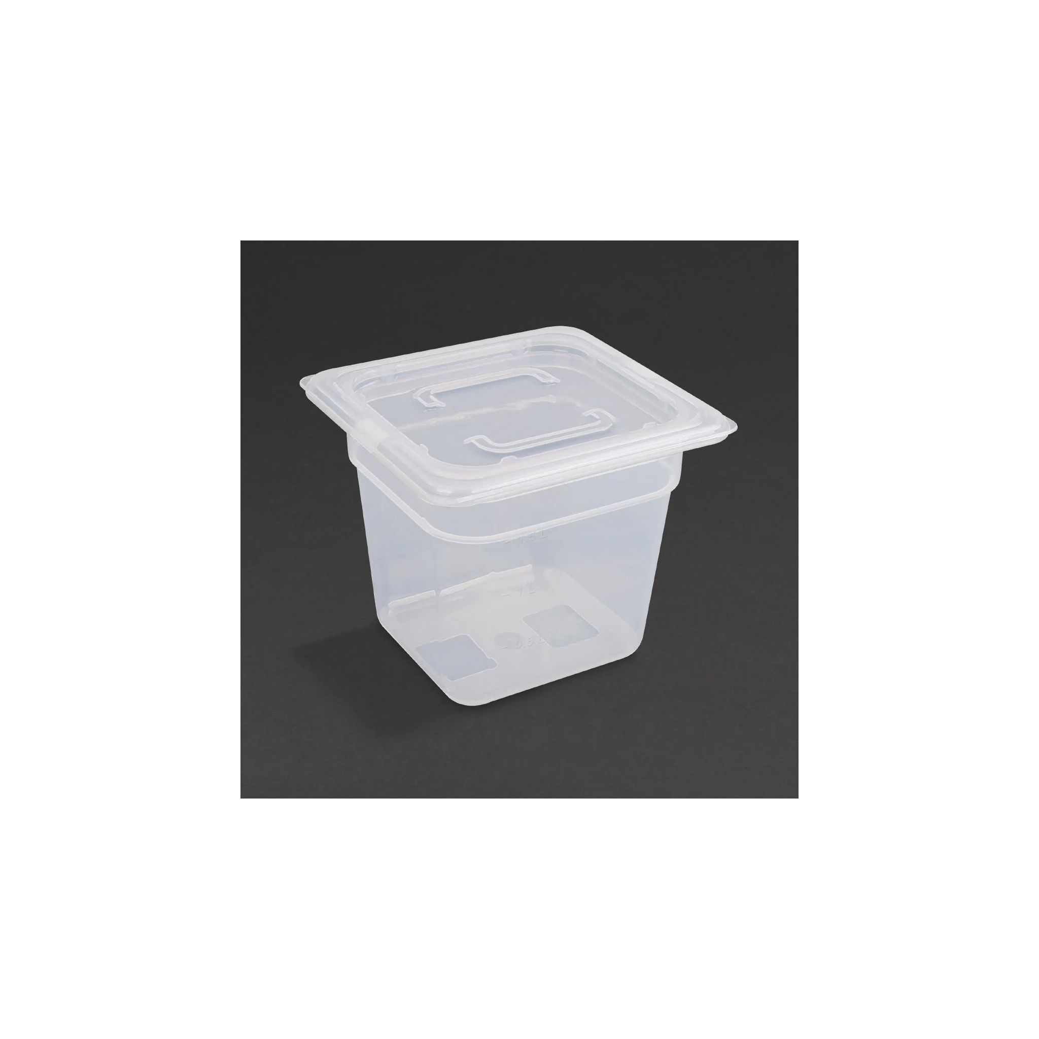 Vogue GJ527 Polypropylene 1/6 Gastronorm Container with Lid 150mm (Pack of 4)