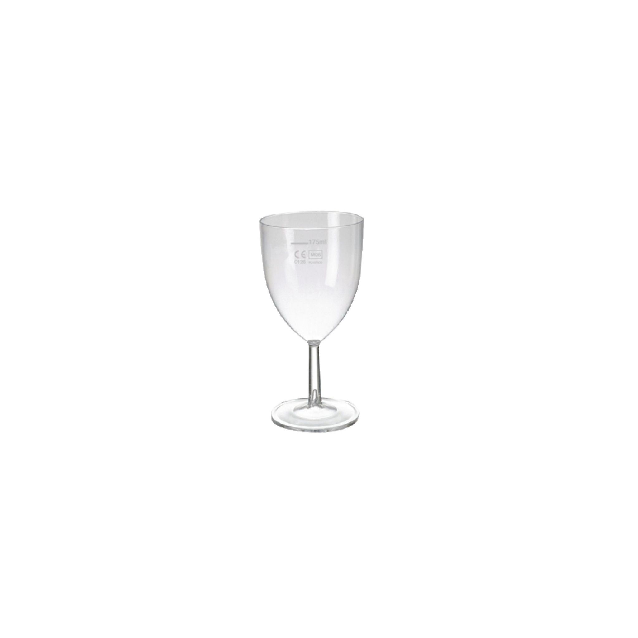 eGreen CB876 Polystyrene Wine Glasses 200ml UKCA CE Marked at 175ml (Pack of 48)