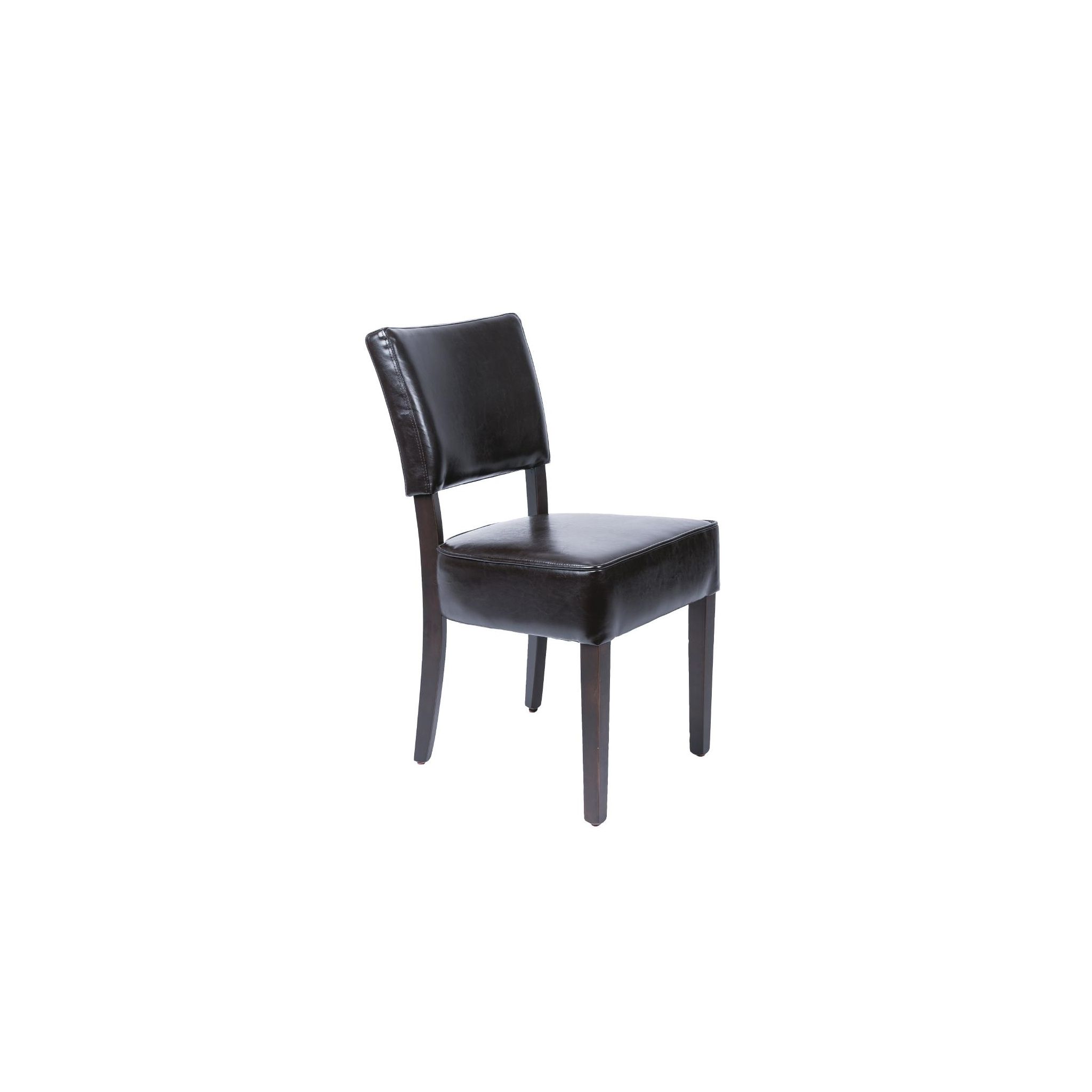 Bolero GF957 Chunky Faux Leather Chair Dark Brown (Pack of 2)