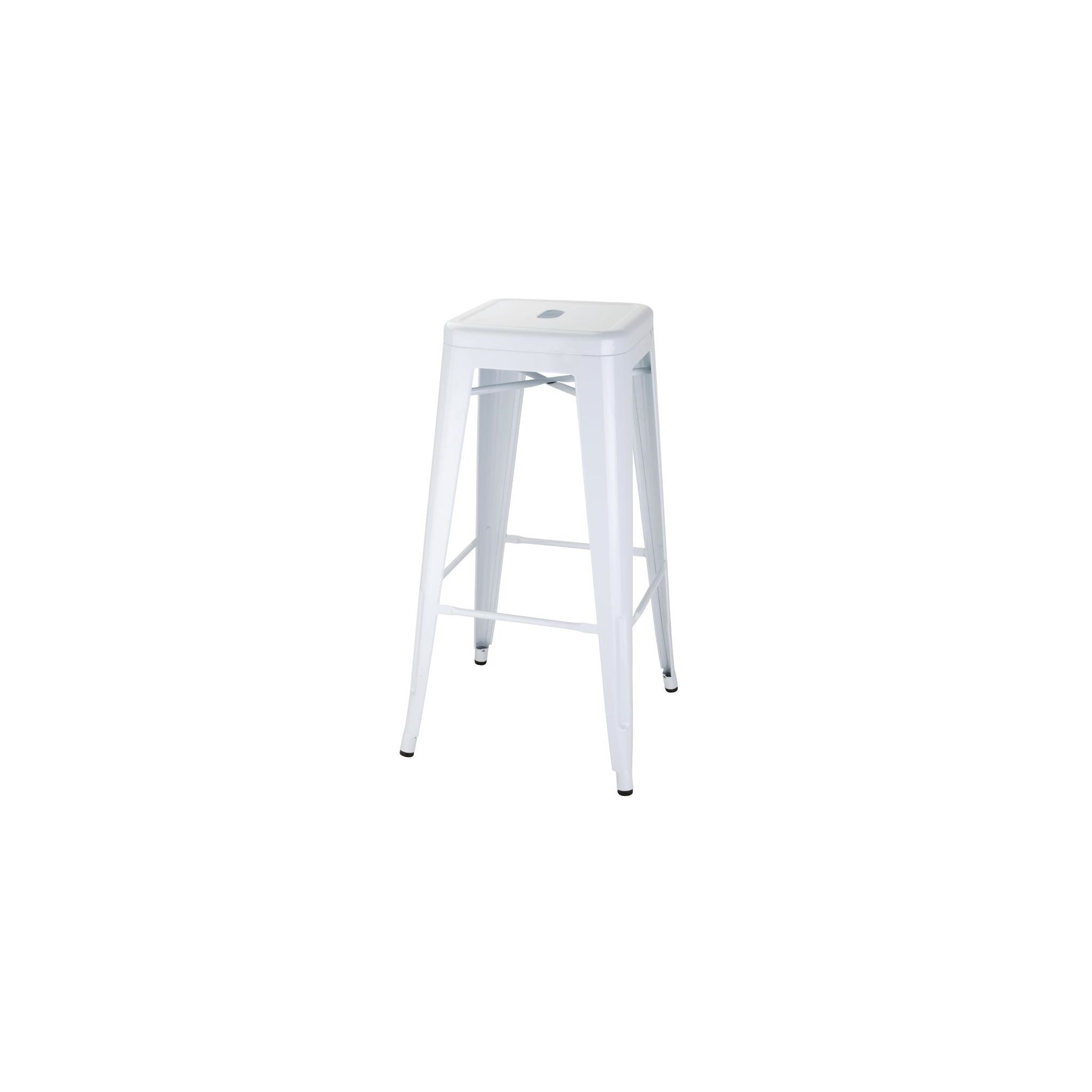 Bolero Bistro DM763 Galvanised Steel High Stools White (Pack of 4)