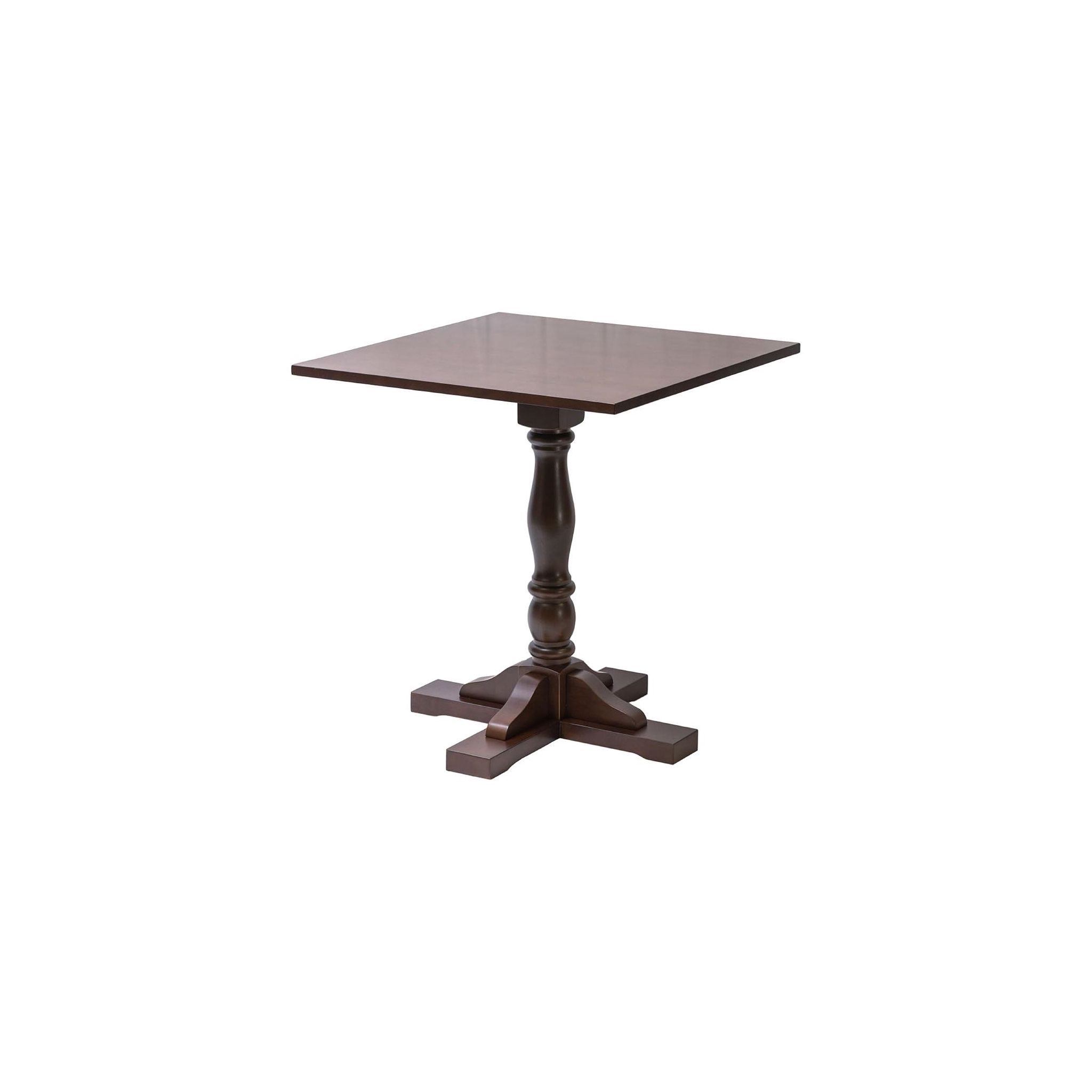 Non Branded FT497 Oxford Dark Wood Pedestal Square Table 700x700mm