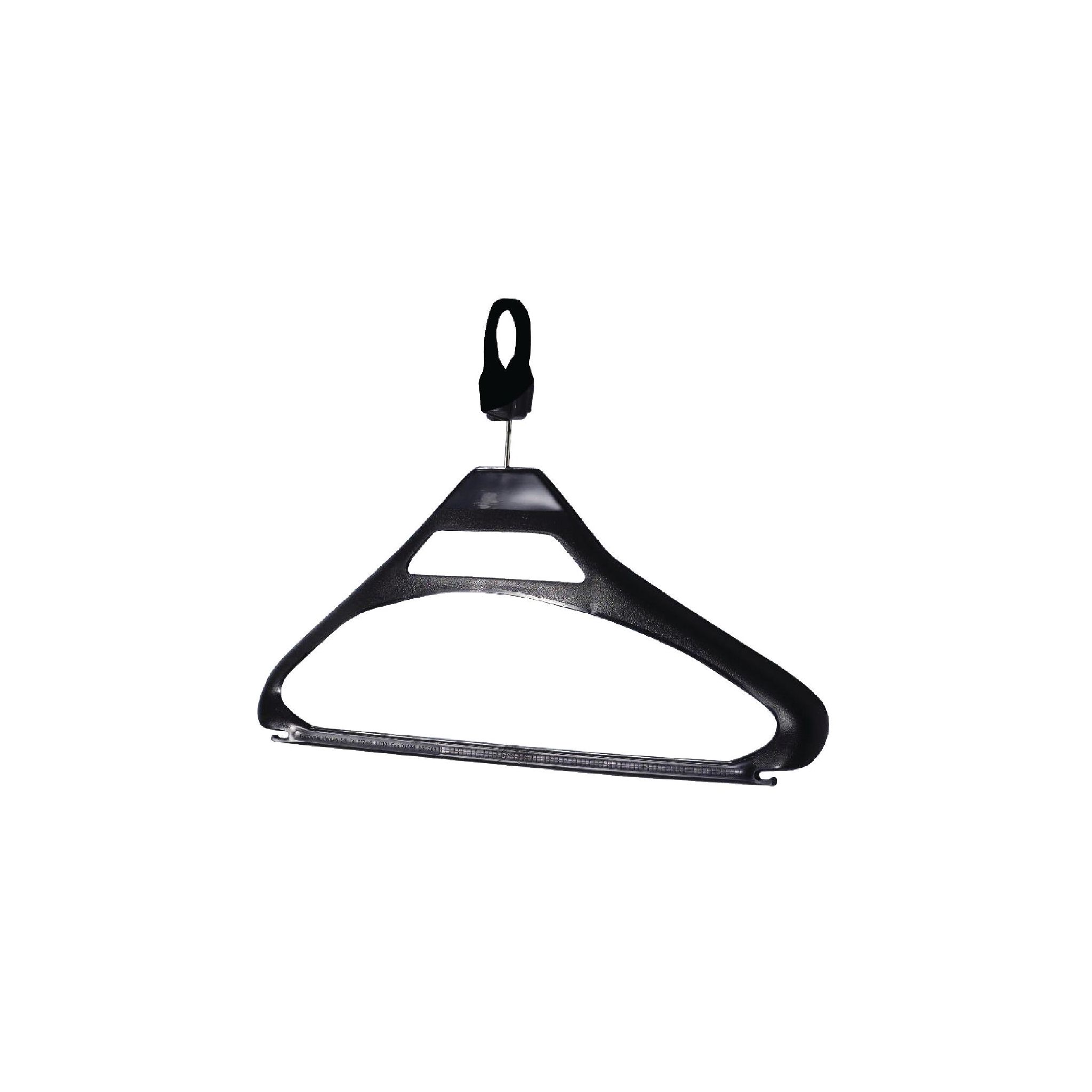 Commercial Hangers W125 Black Polypropylene Security Hangers (Pack of 100)