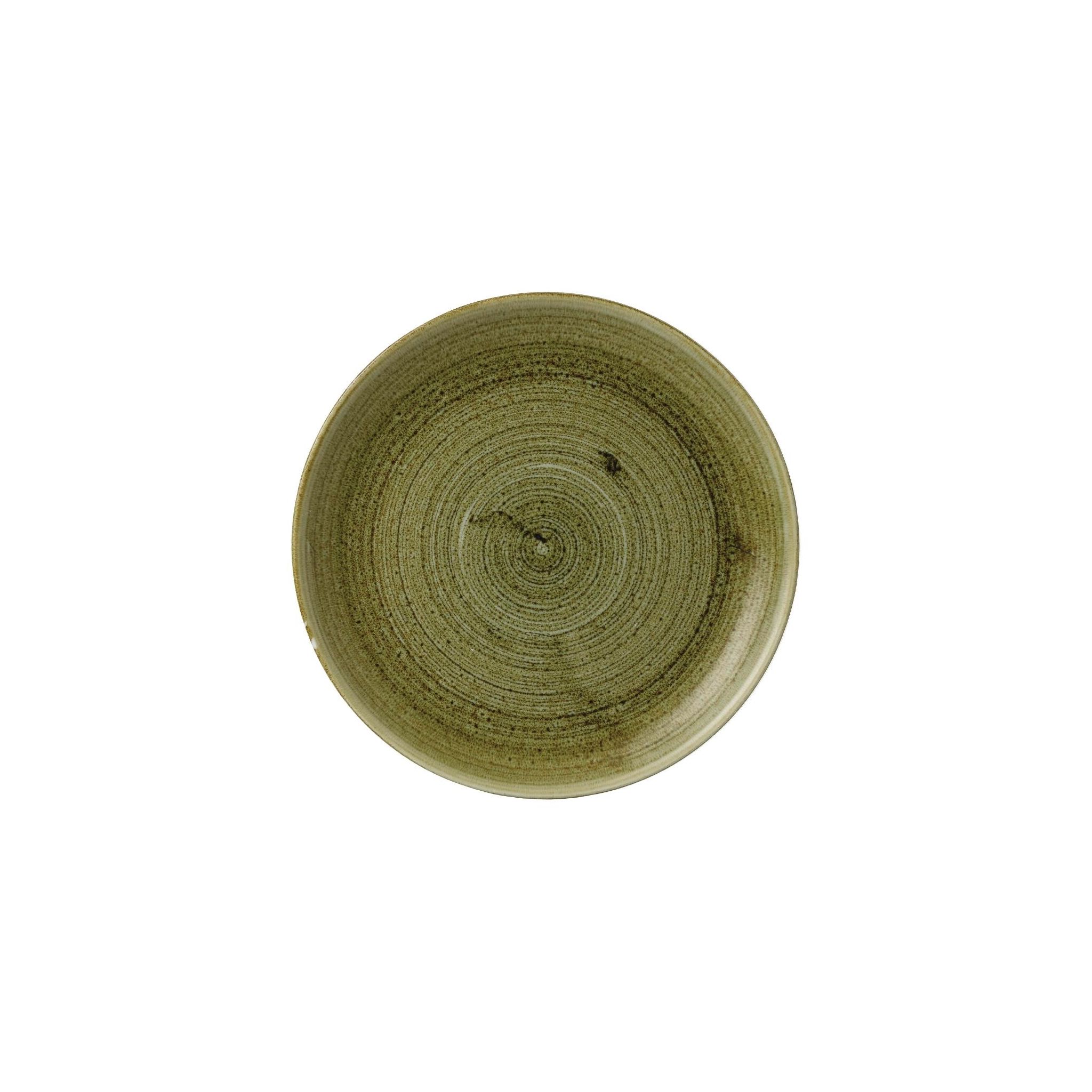 Churchill Stonecast Plume FJ928 Olive Coupe Plates 10 1/4 " (Pack of 12)