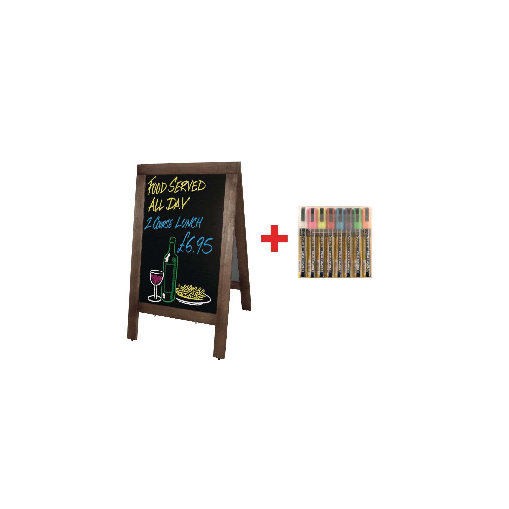 Olympia SA228 Small Pavement Board and FREE Set of Securit Pens