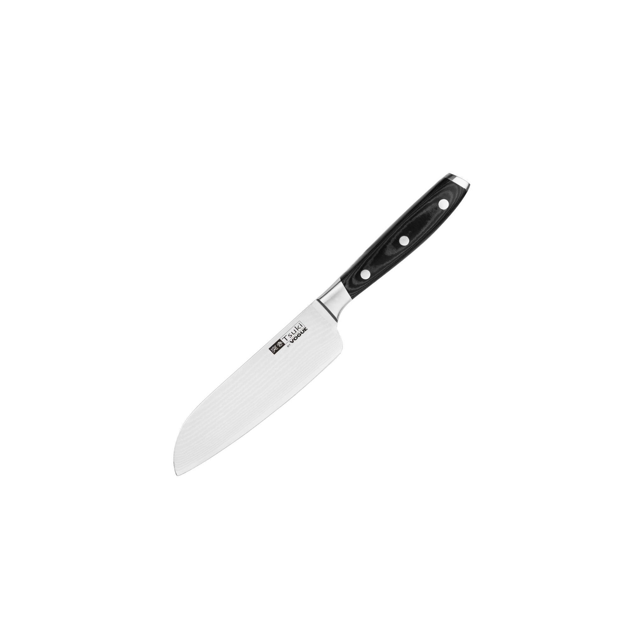 Vogue Tsuki Series 7 CF845 Santoku Knife Black 5"