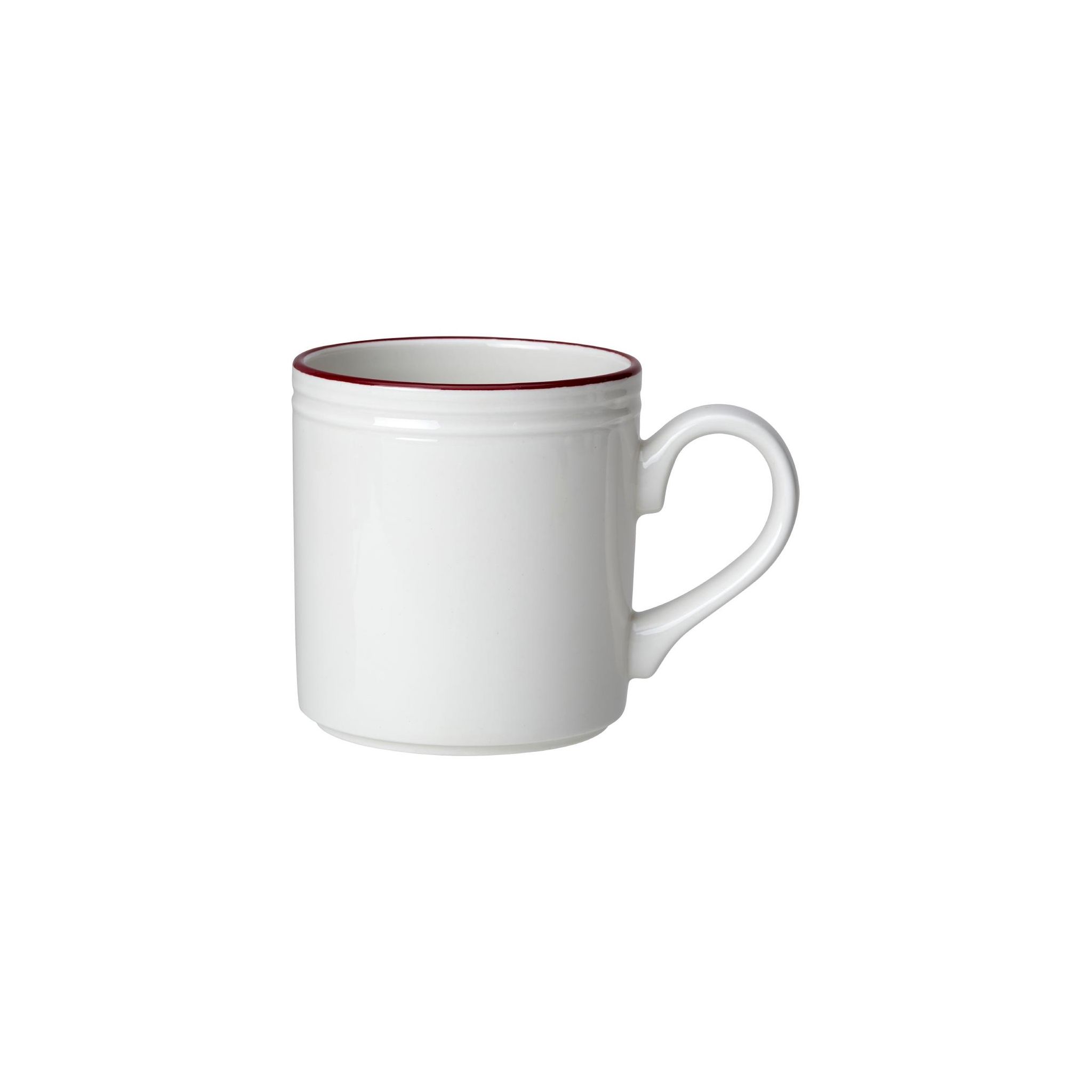 Steelite Bead VV2693 Maroon Band Mugs 285ml (Pack of 12)