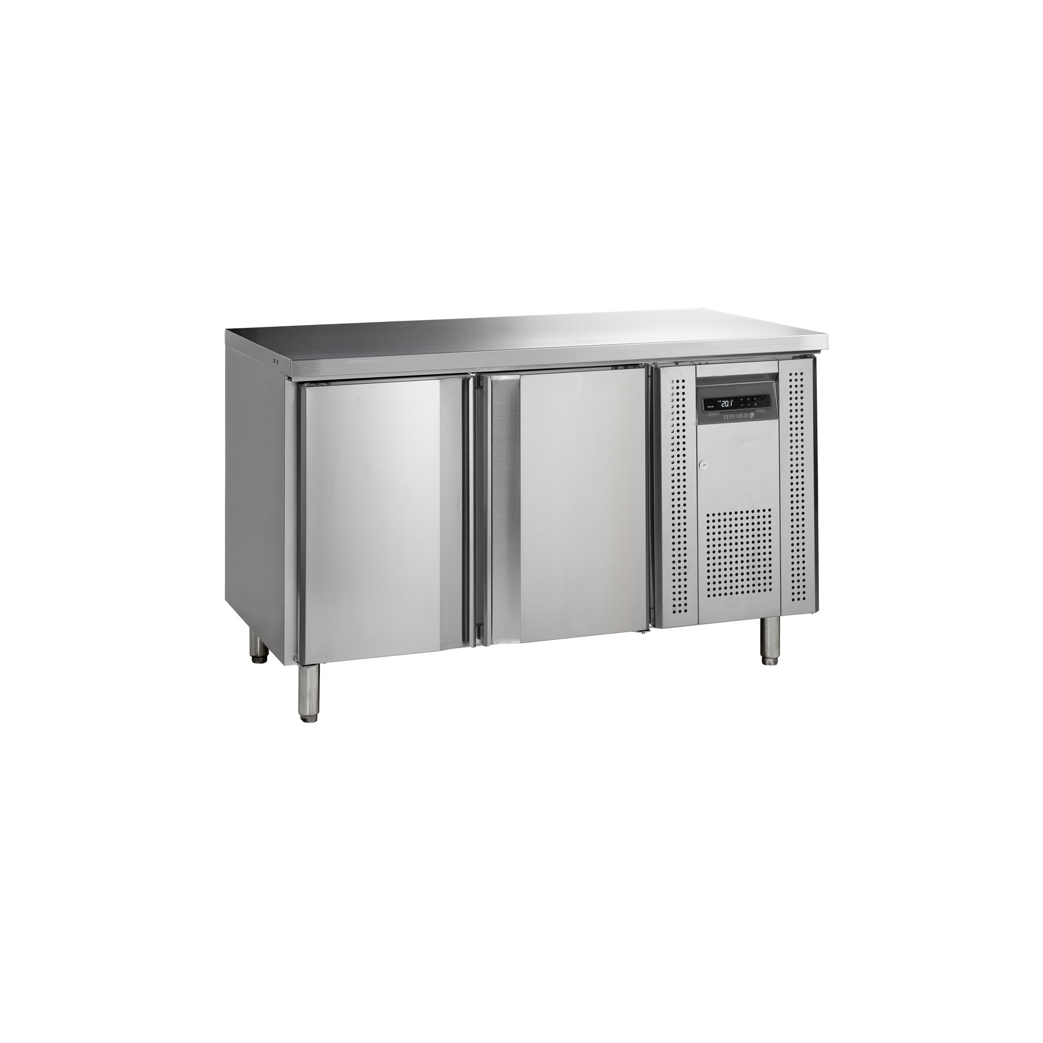 Tefcold SK6210 Medium Duty 240 Ltr 2 Door Stainless Steel Refrigerated Prep Counter