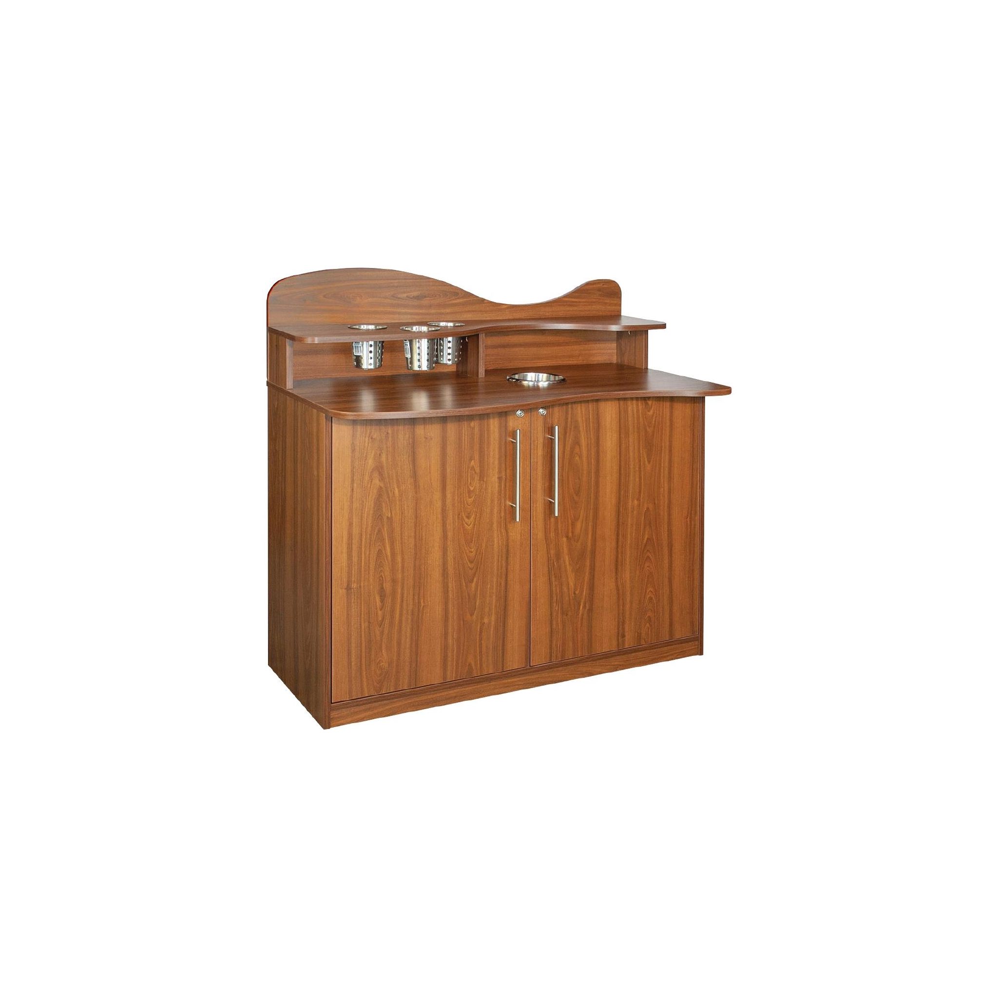 Non Branded FW549 Coffee Station Walnut Finish