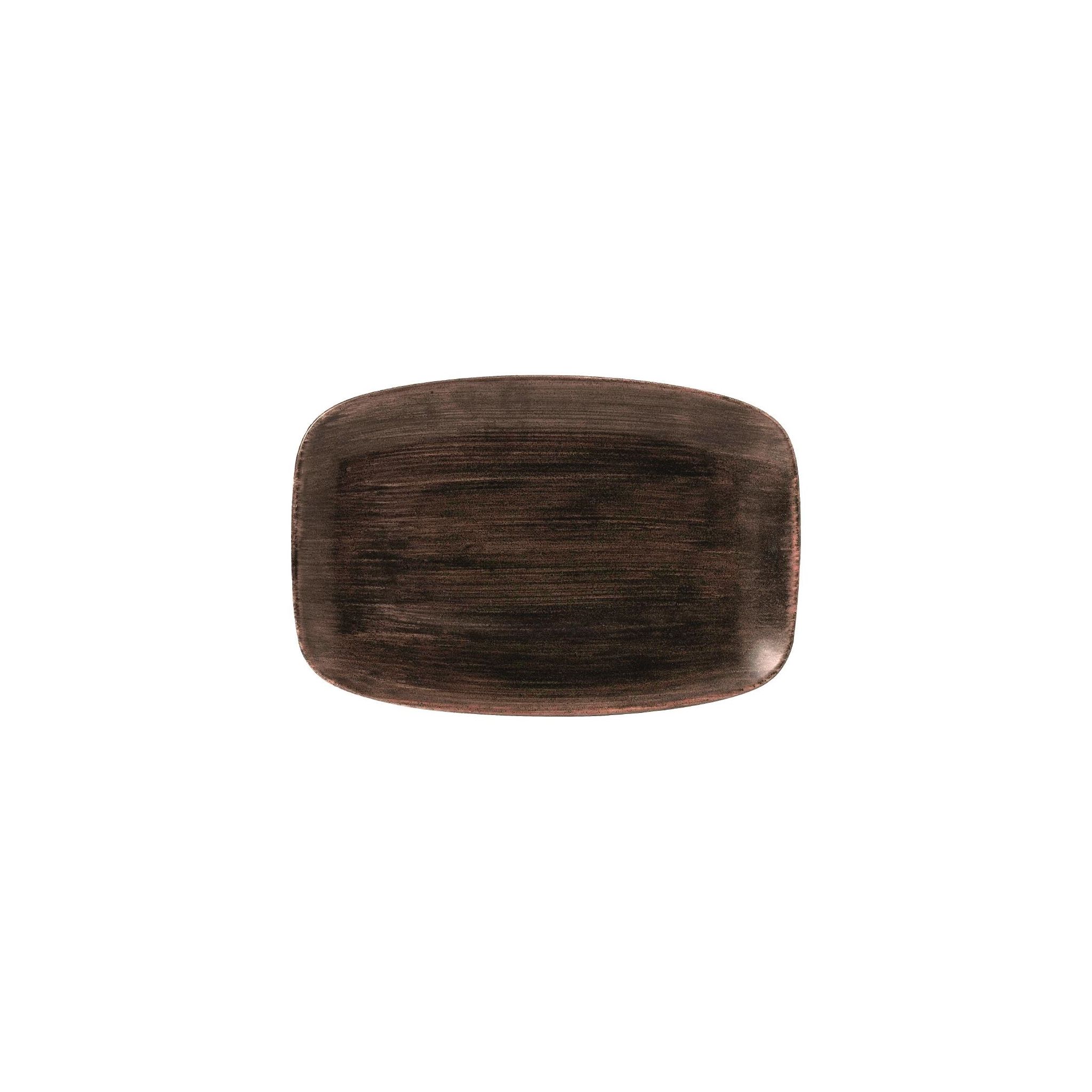 Churchill Stonecast Patina FD869 Oblong Plates Iron Black 305x198mm (Pack of 6)