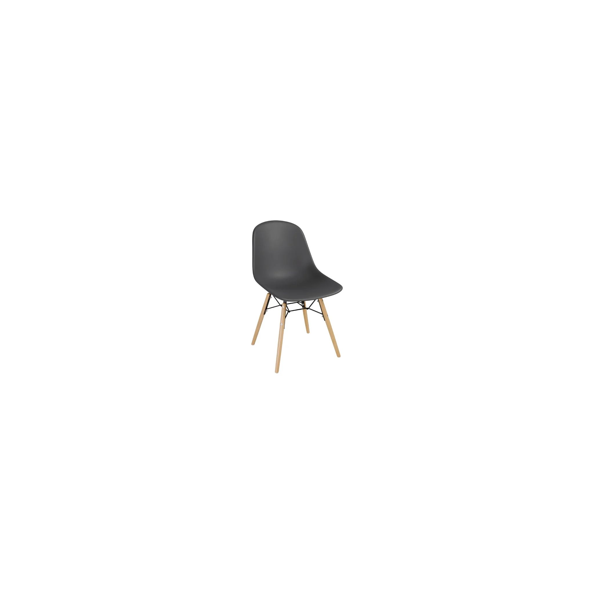 Bolero Arlo DM841 Moulded Side Chairs with Spindle Legs Charcoal (Pack of 2)