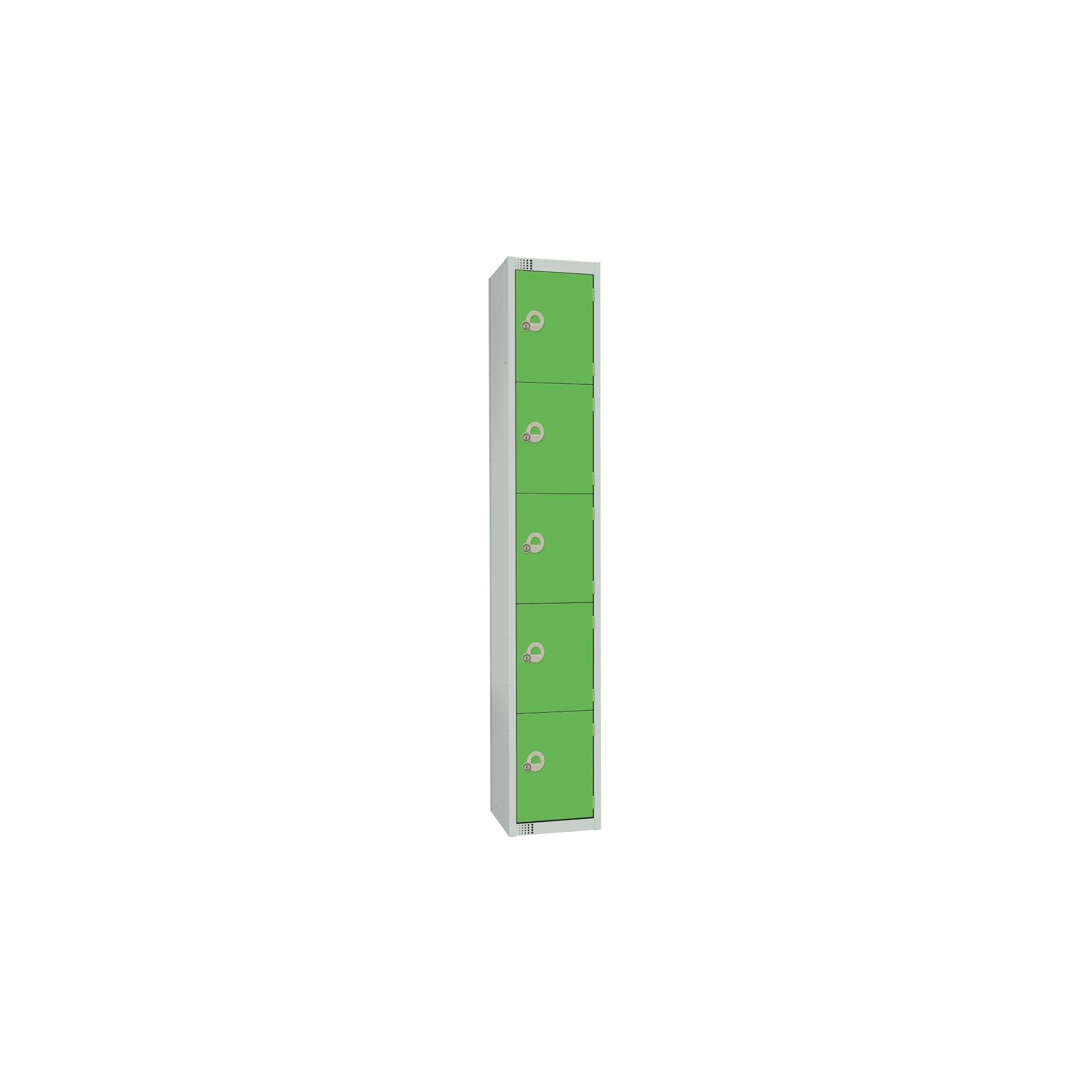 Elite Lockers CG614-P Five Door Padlock Locker Green