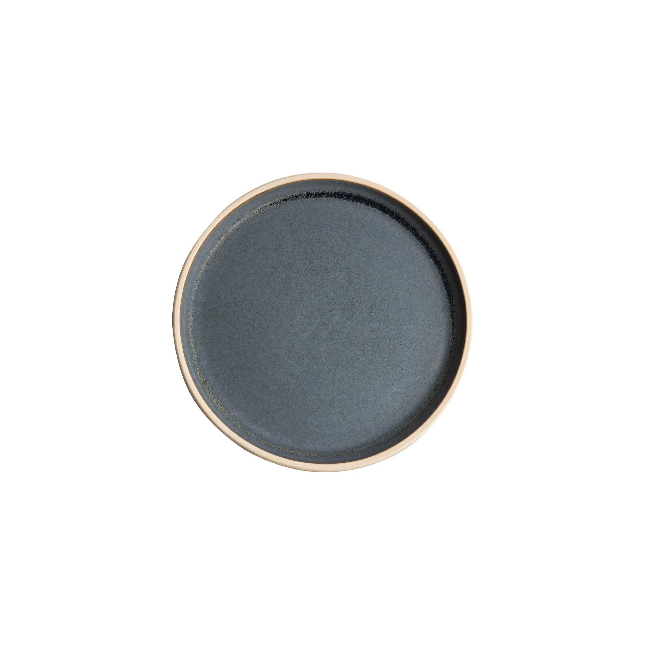 Olympia Canvas FA301 Flat Round Plates Blue Granite 250mm (Pack of 6)