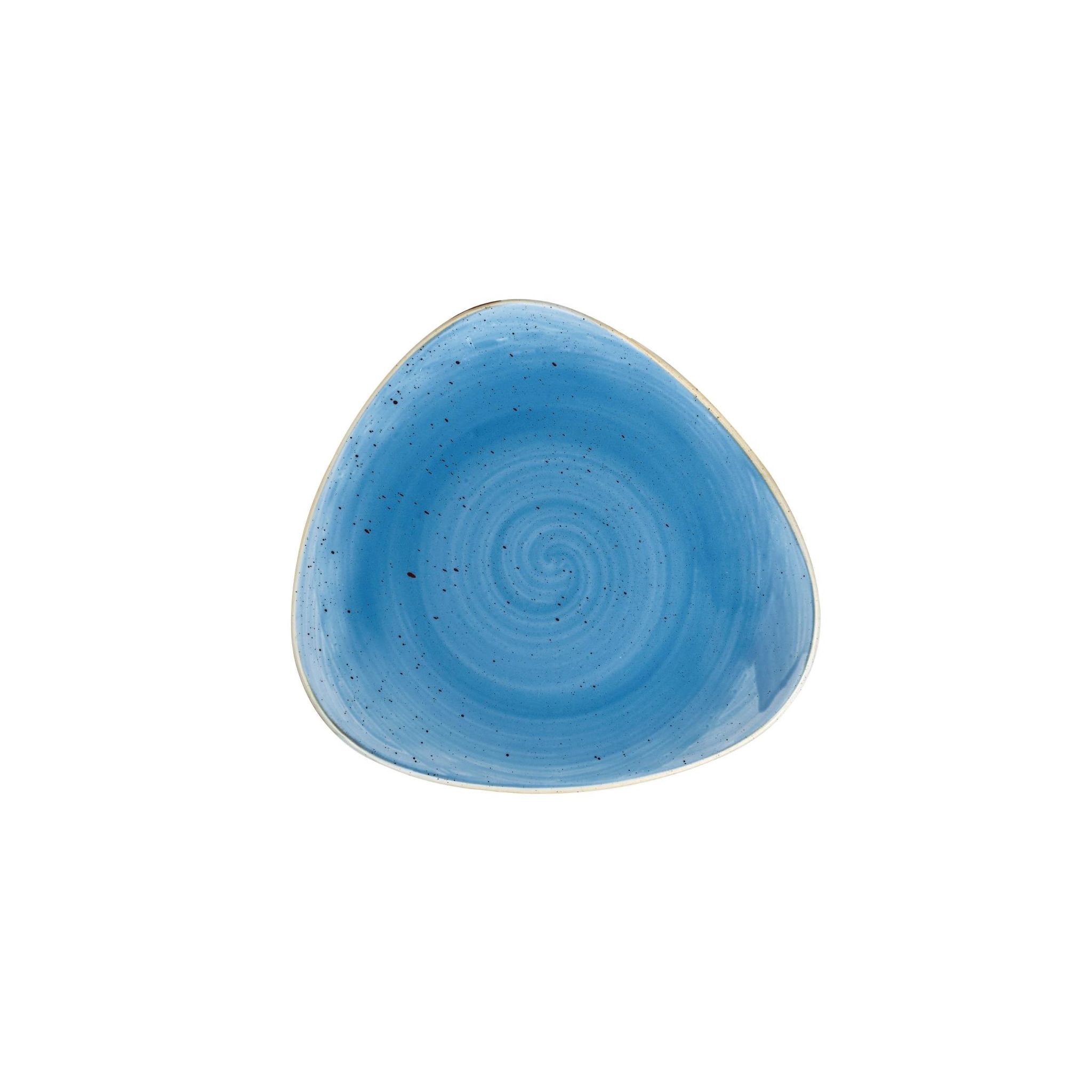 Churchill Stonecast DF771 Triangular Plates Cornflower Blue 197mm (Pack of 12)