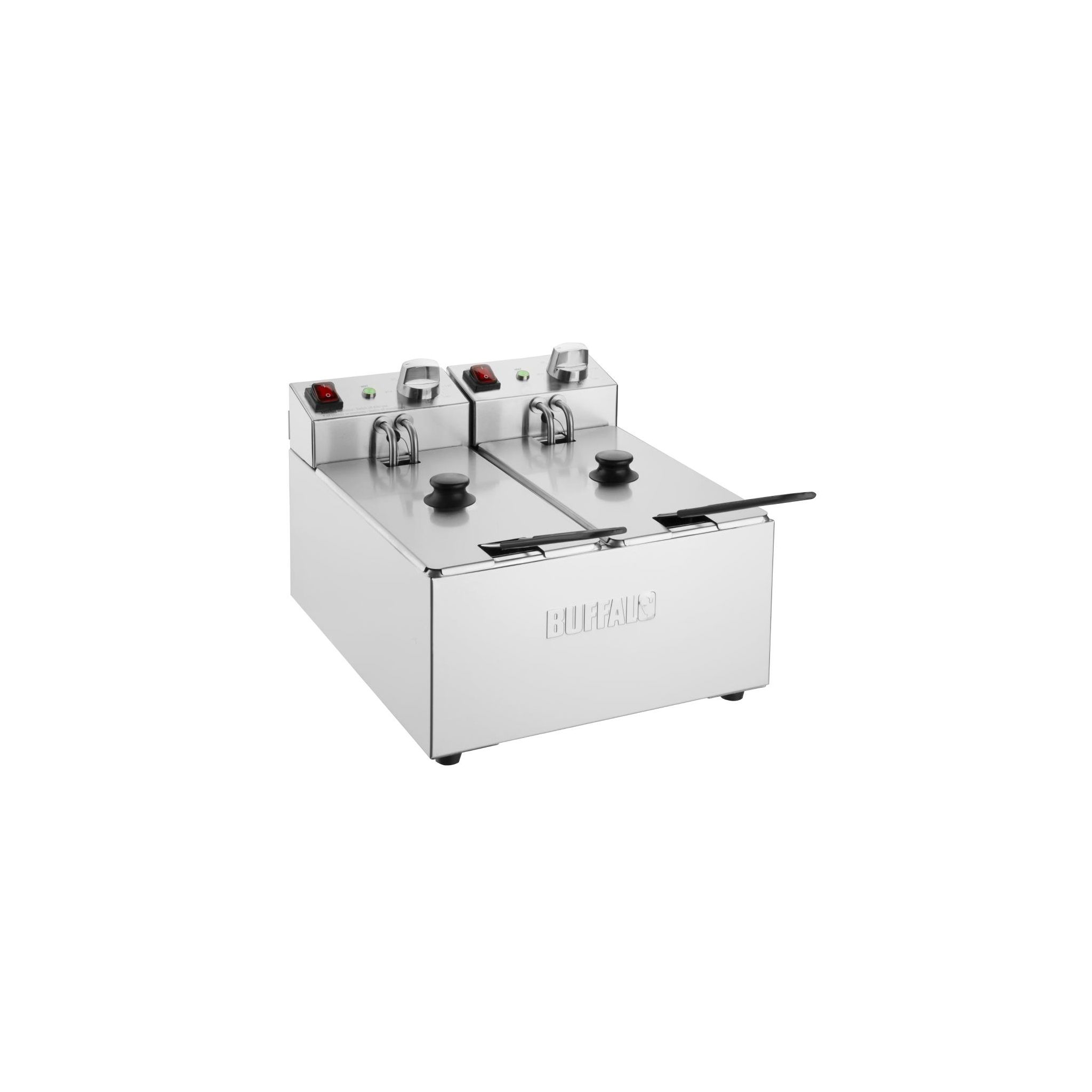 Buffalo CU615 2 x 3 Ltr Electric Countertop Twin Tank Fryer (2 x Baskets)