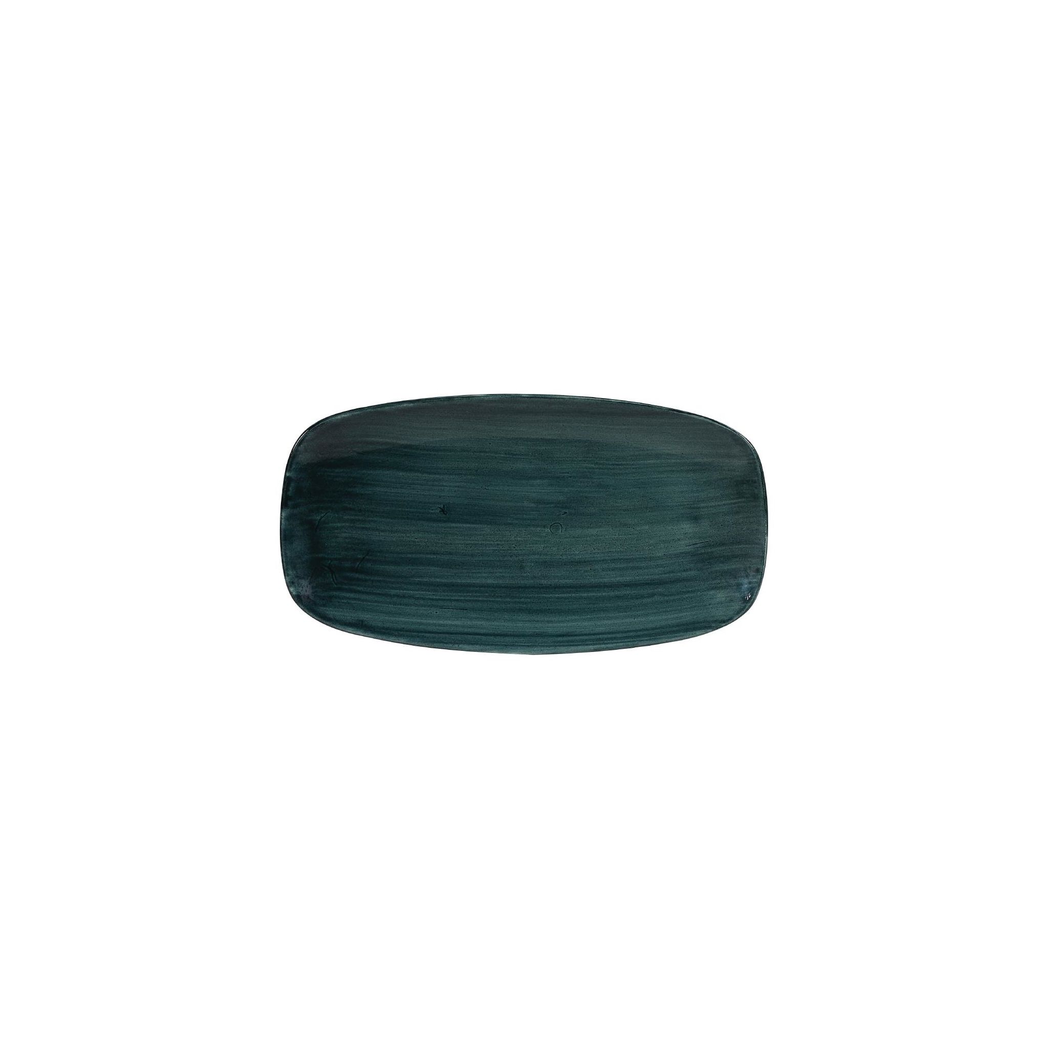 Churchill Stonecast Patina FA599 Oblong Chef Plates Rustic Teal 355 x 189mm (Pack of 6)