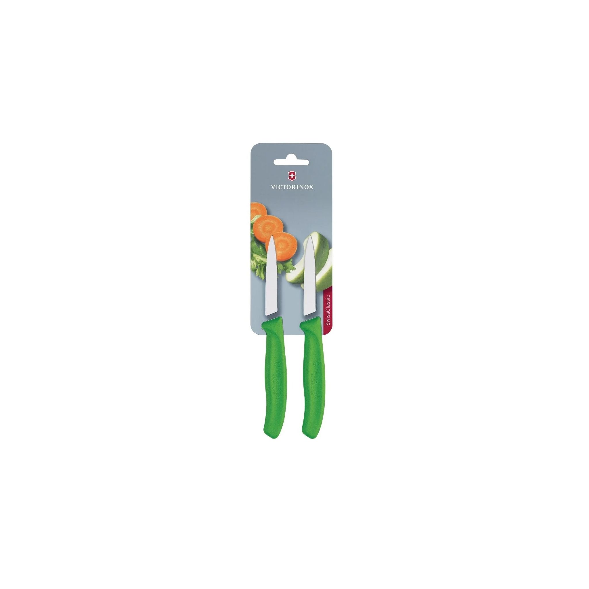 Victorinox CU551 Pointed Tip Paring Knife Green 3.2" (Pack of 2)