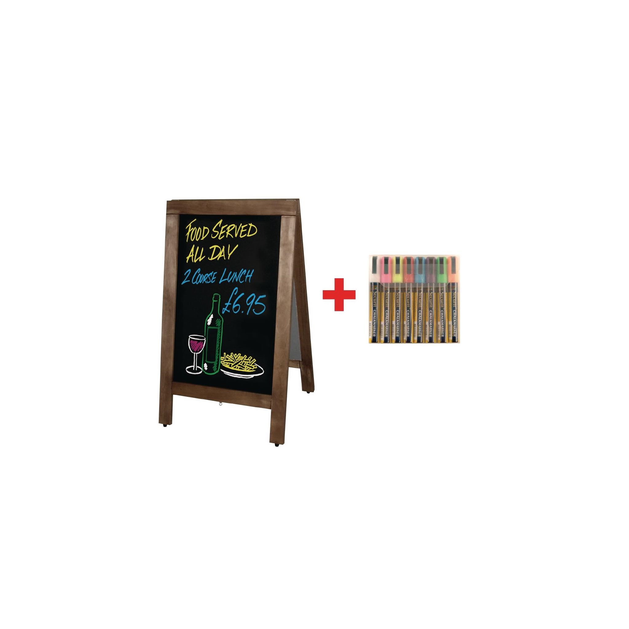 Olympia SA229 Large Pavement Board and FREE Set of Securit Pens