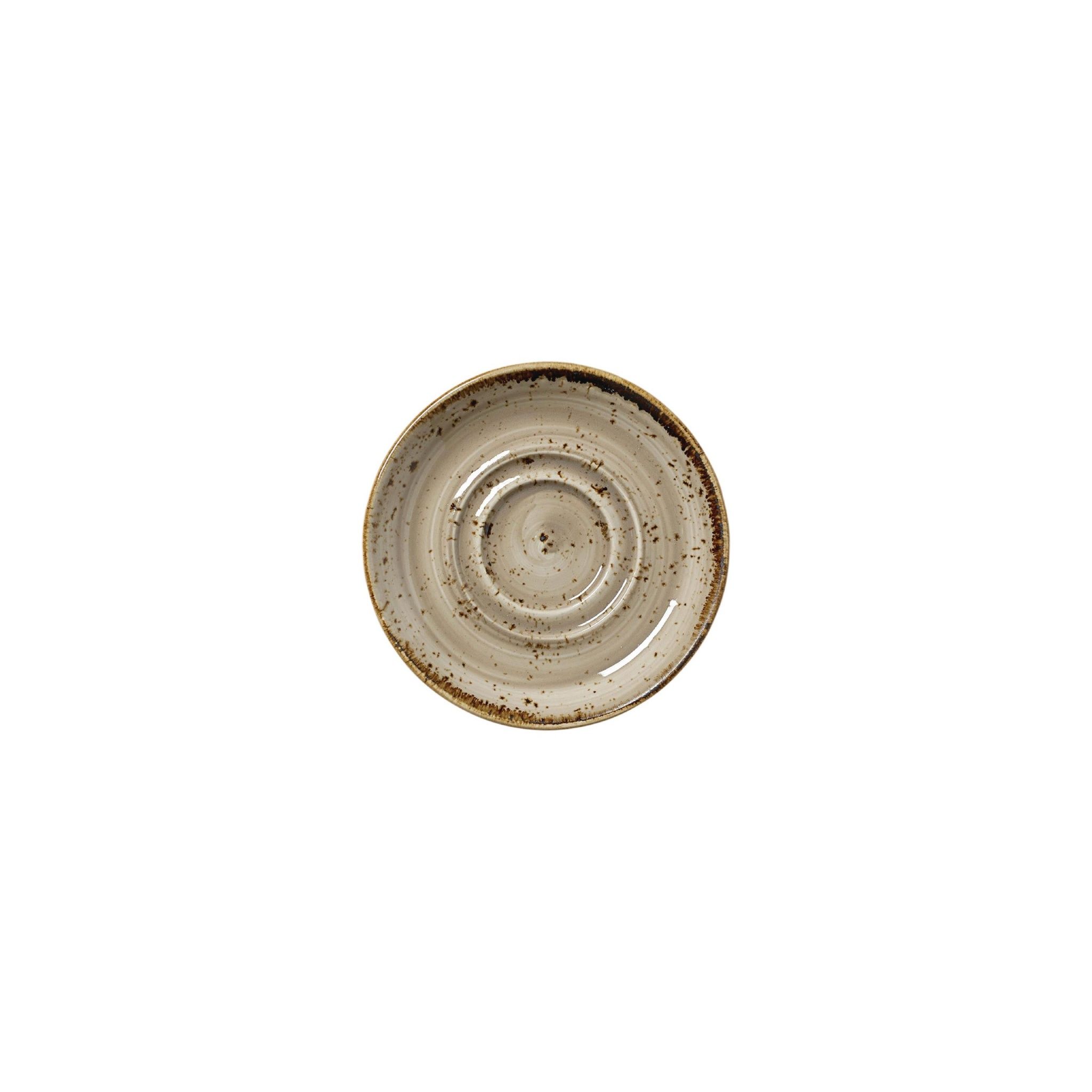 Steelite Craft VV1020 Porcini Small Double-Well Saucers 118mm (Pack of 12)