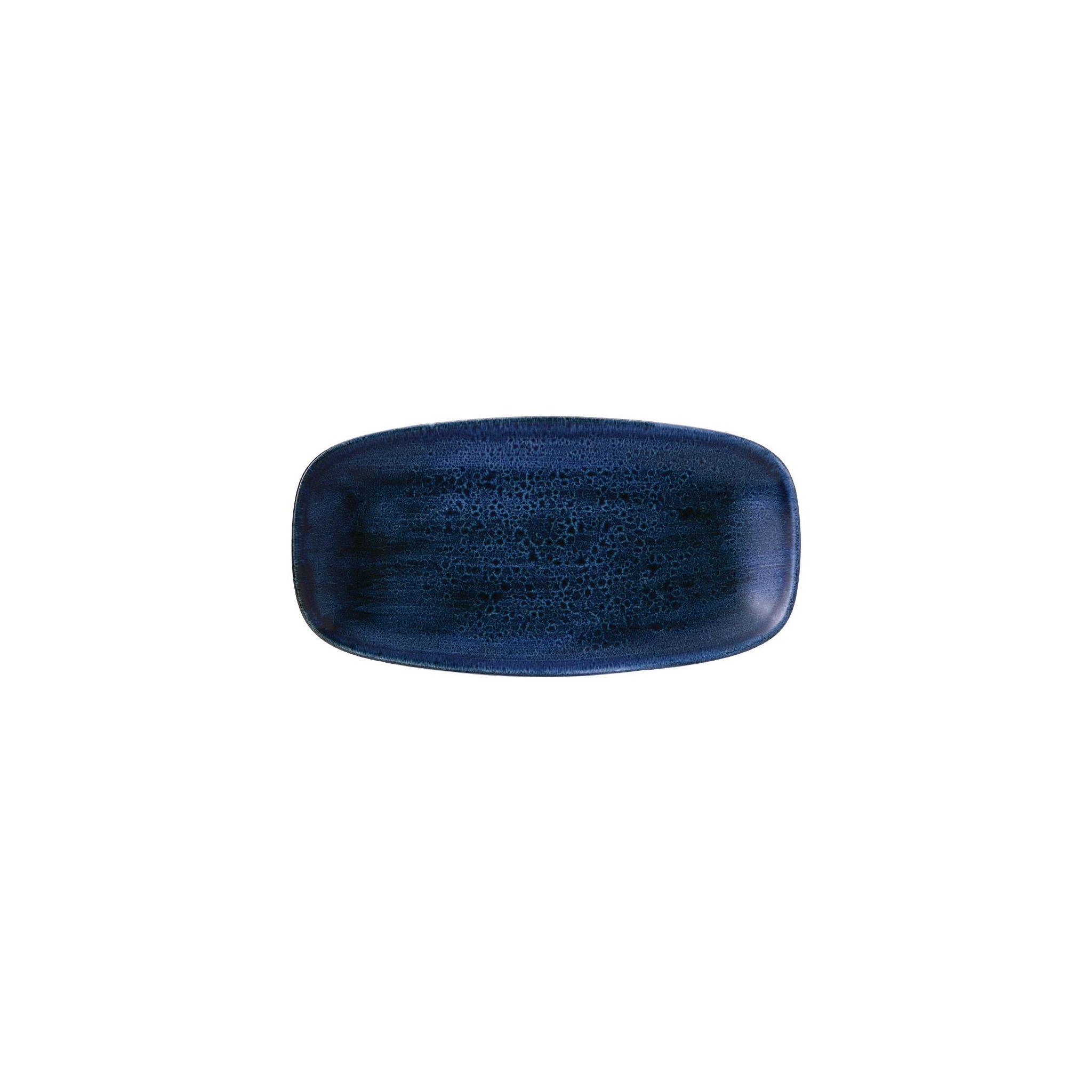 Churchill Stonecast Plume FJ953 Ultramarine Chefs' Oblong Plates No. 3 11 3/4 x 6 " (Pack of 12)