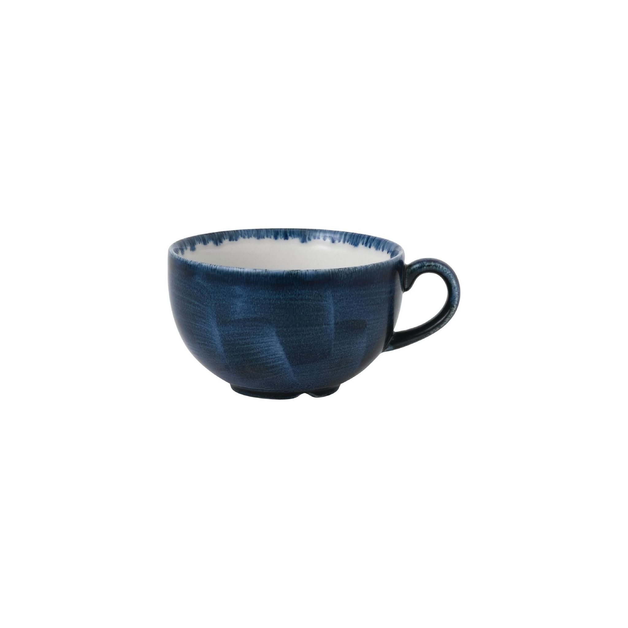 Churchill Stonecast Plume Ultramarine FJ955 Cappuccino Cups Blue 227ml (Pack of 12)