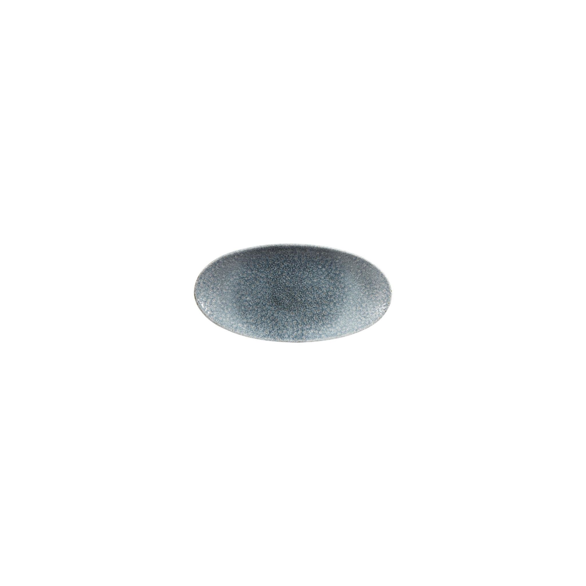Churchill Studio Prints Raku DY218 Oval Plates Topaz Blue 299mm (Pack of 12)