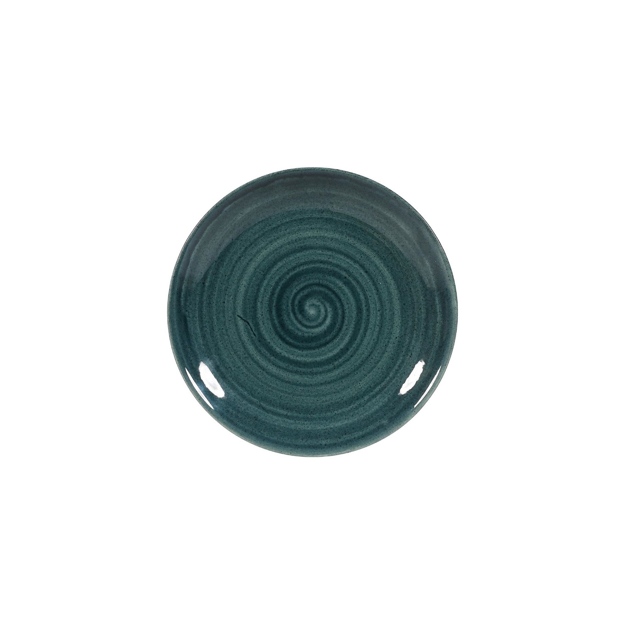 Churchill Stonecast Patina FA593 Coupe Plates Rustic Teal 165mm (Pack of 12)