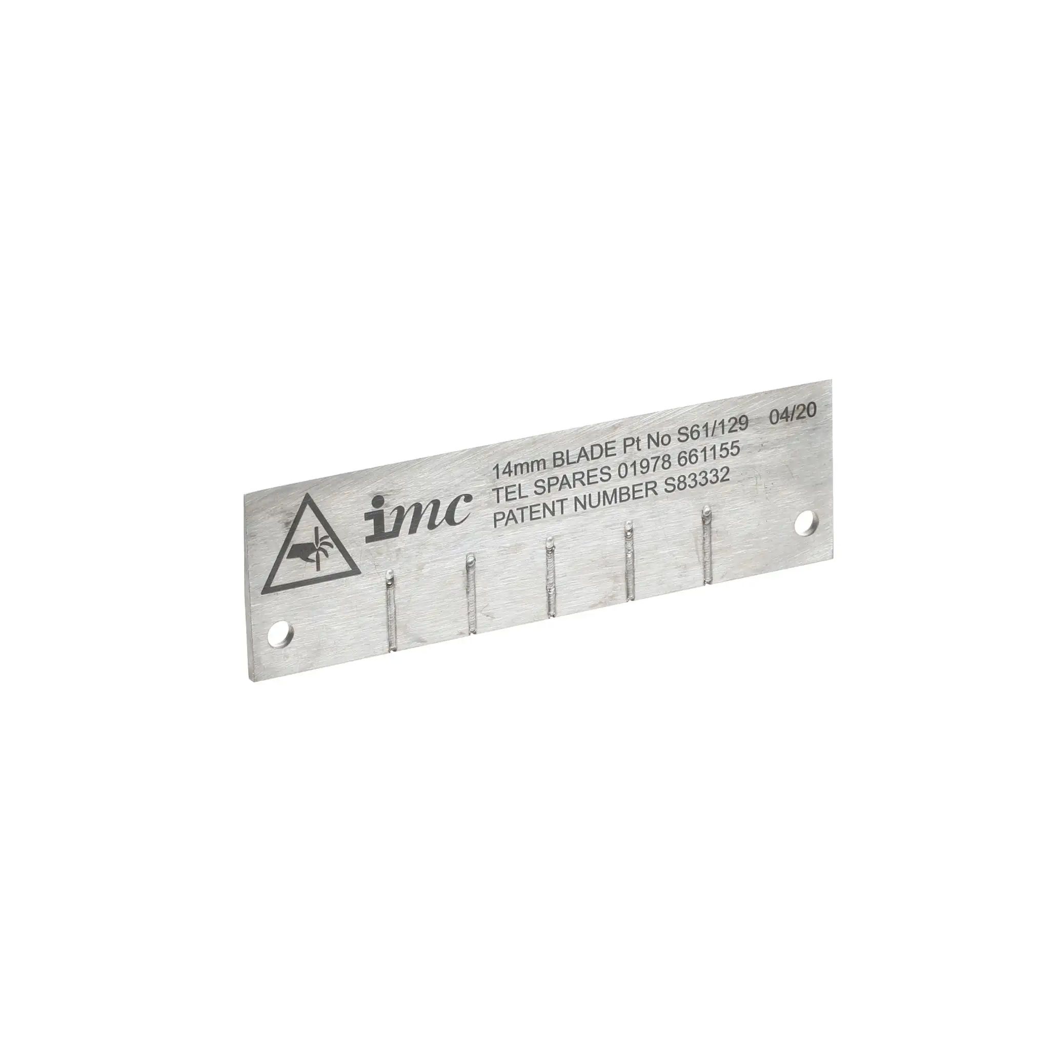 IMC IMChip S61/129 Blades for CS-C1/PC2 Chipper Knife Block - 14 mm x 14 mm [fits S61/114 & S61/151 blocks]