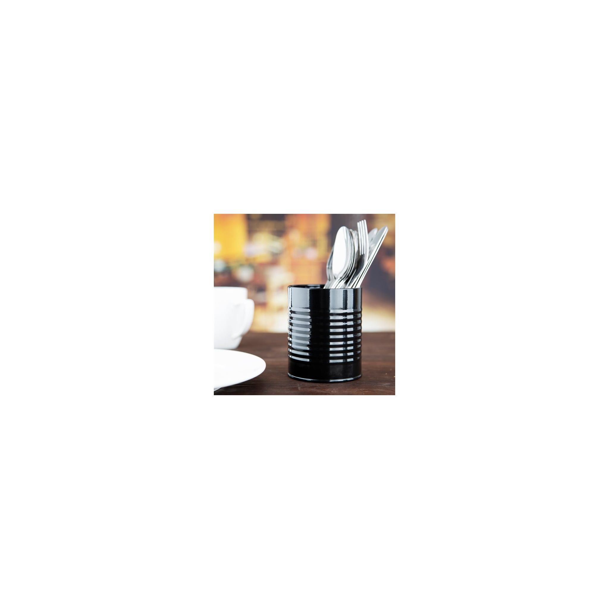 Olympia CP498 Galvanised Steel Table Tidy Black