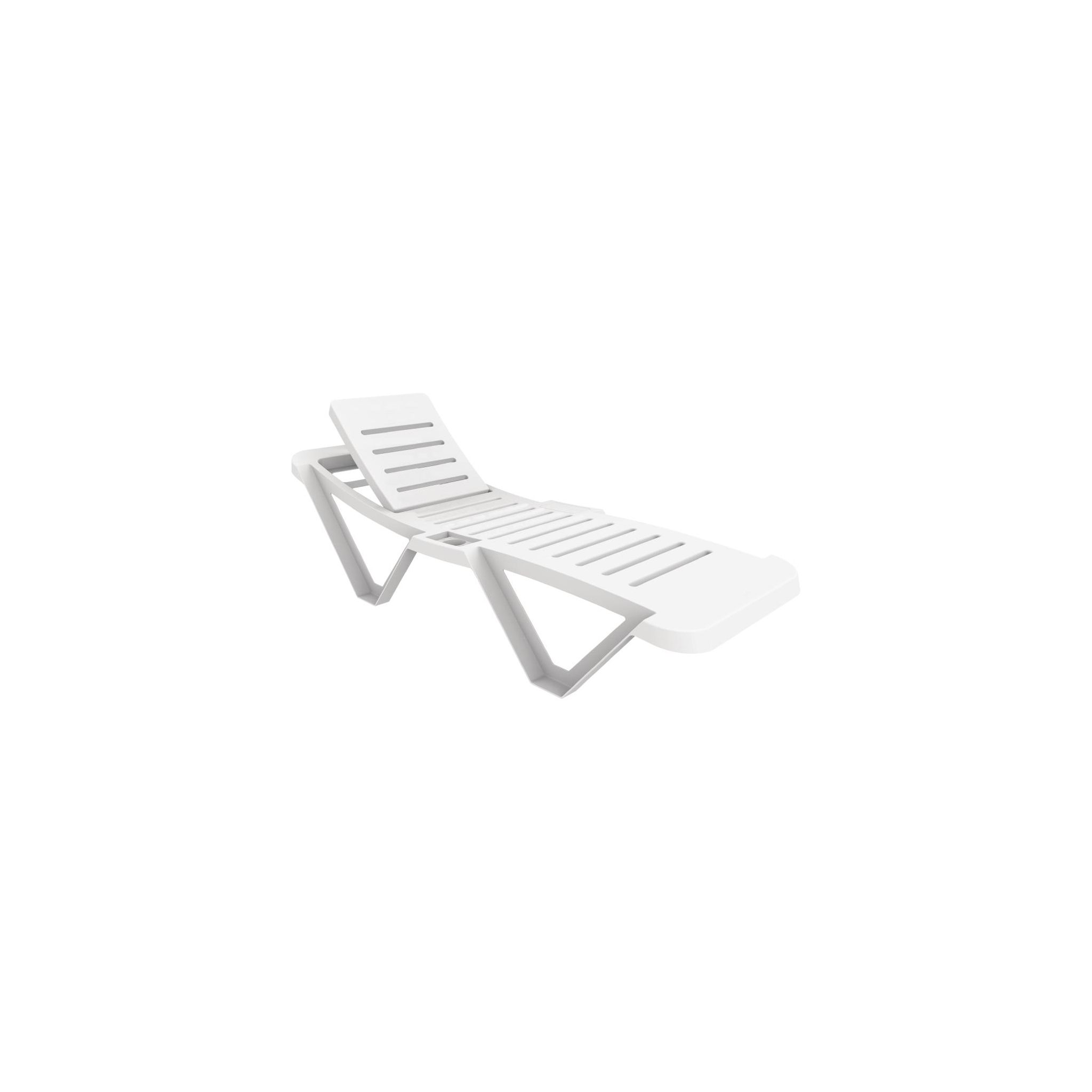 Resol CG209 Polypropylene Sun Loungers White (Pack of 2)