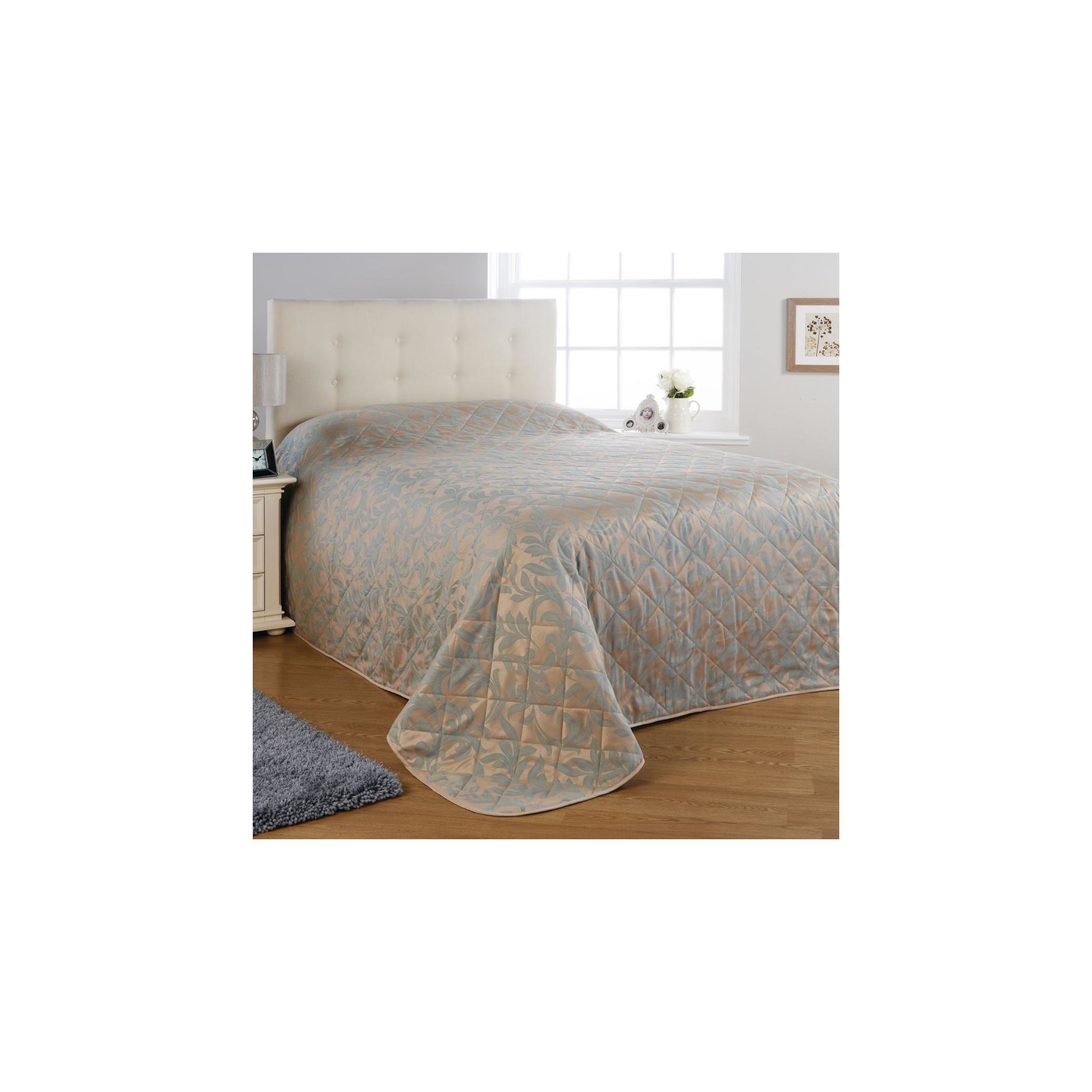 Mitre Essentials Kensington GW229 Super King Size Bedspread Duck Egg