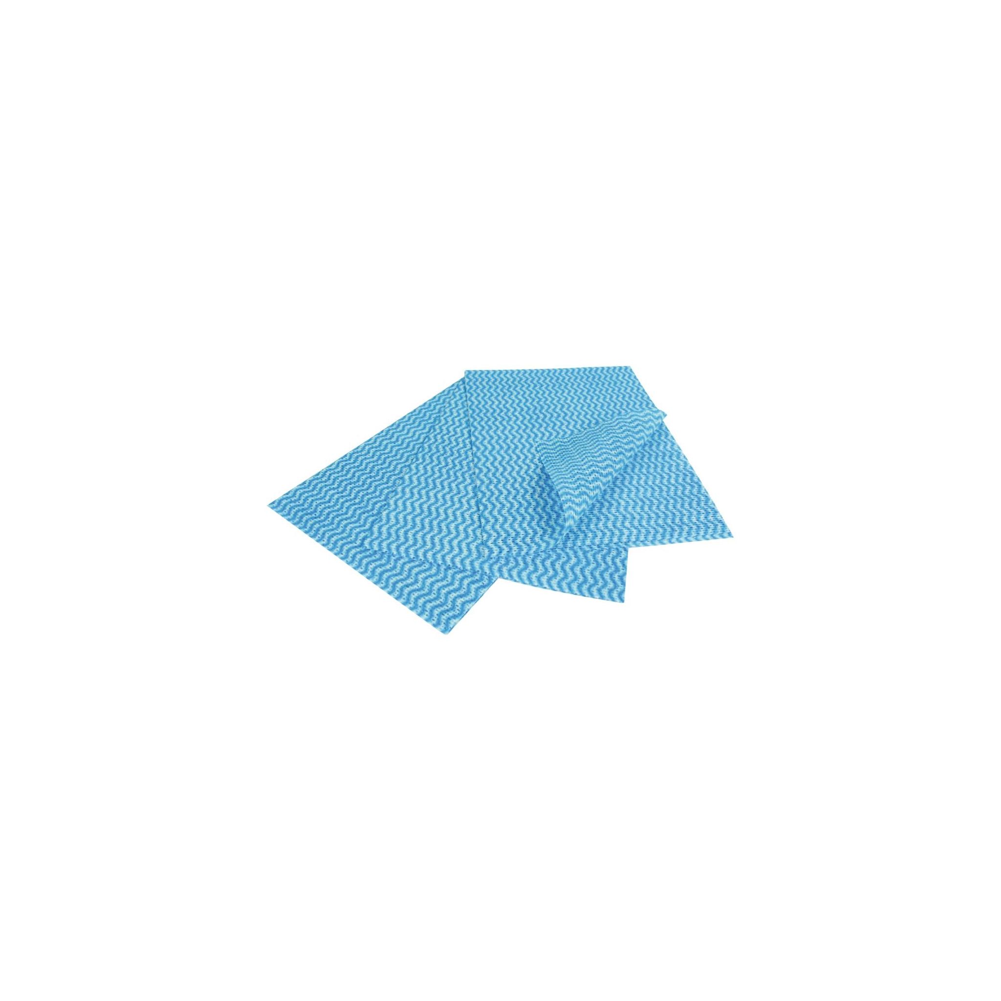 EcoTech FA208 Envirowipe Folded Anti-Bacterial Compostable Cleaning Cloths Blue (25 Pack)