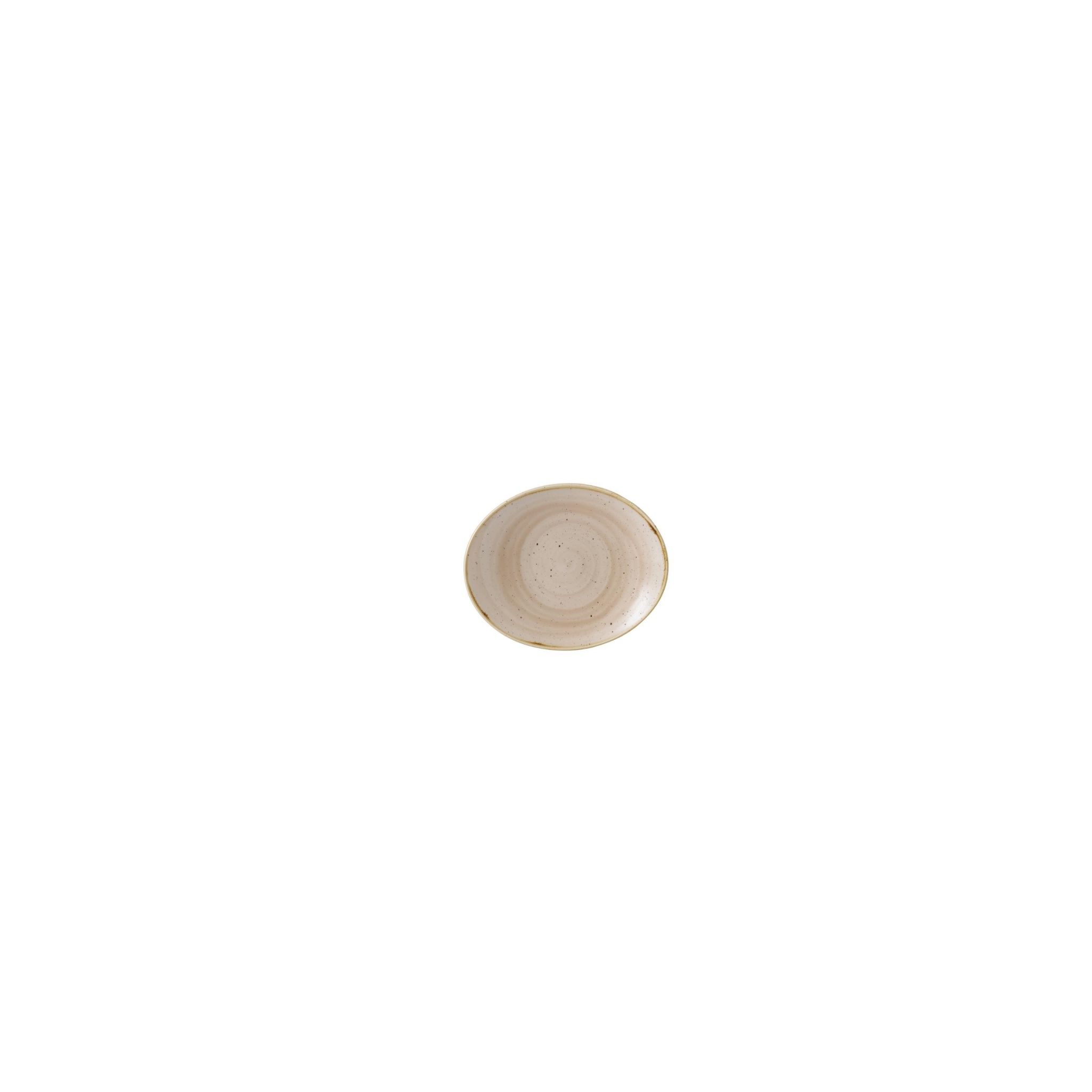 Churchill Stonecast GR946 Oval Coupe Plates Nutmeg Cream 160 x 197mm (Pack of 12)