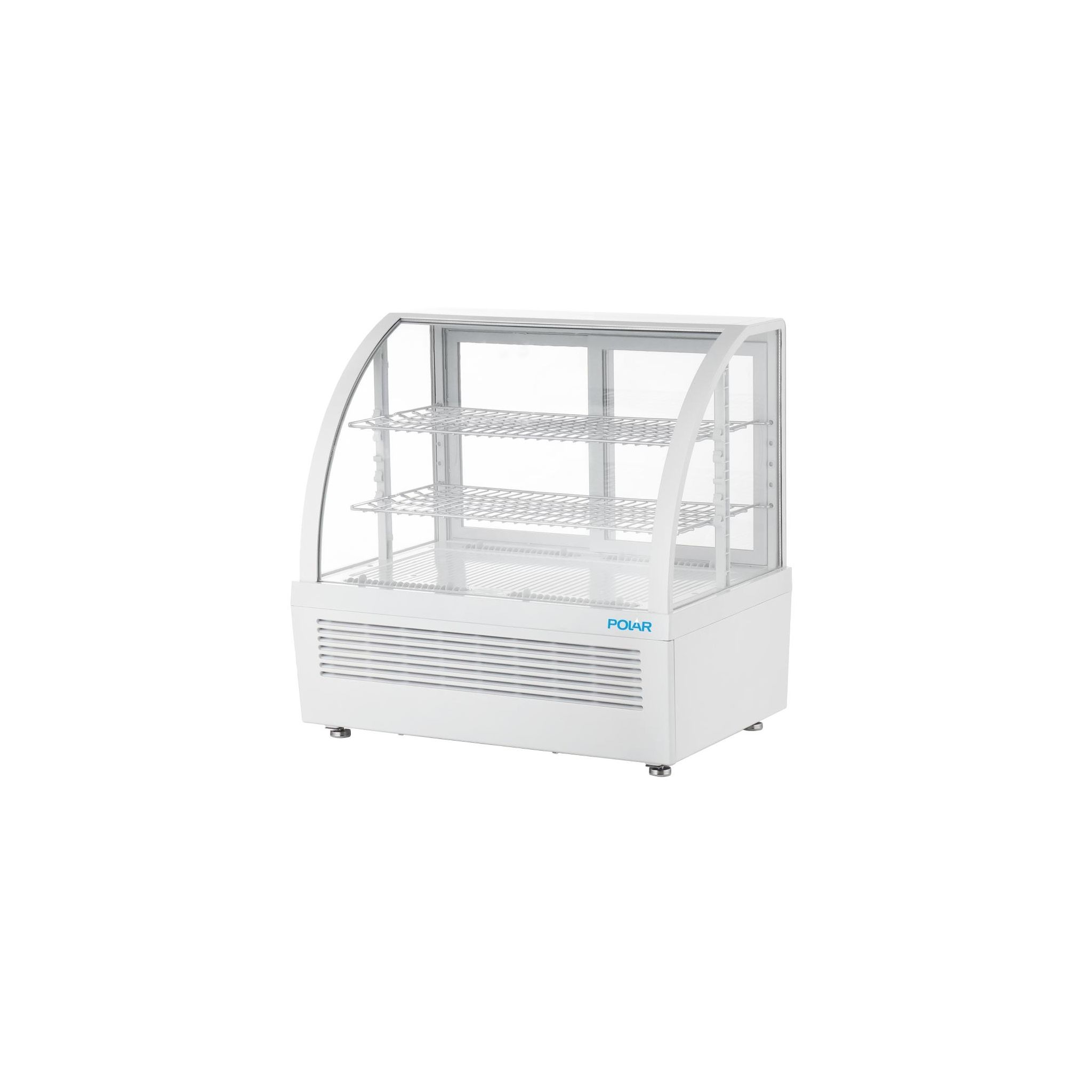 Polar C-Series CU637 100 Ltr Countertop Curved Glass White Refrigerated Display Case