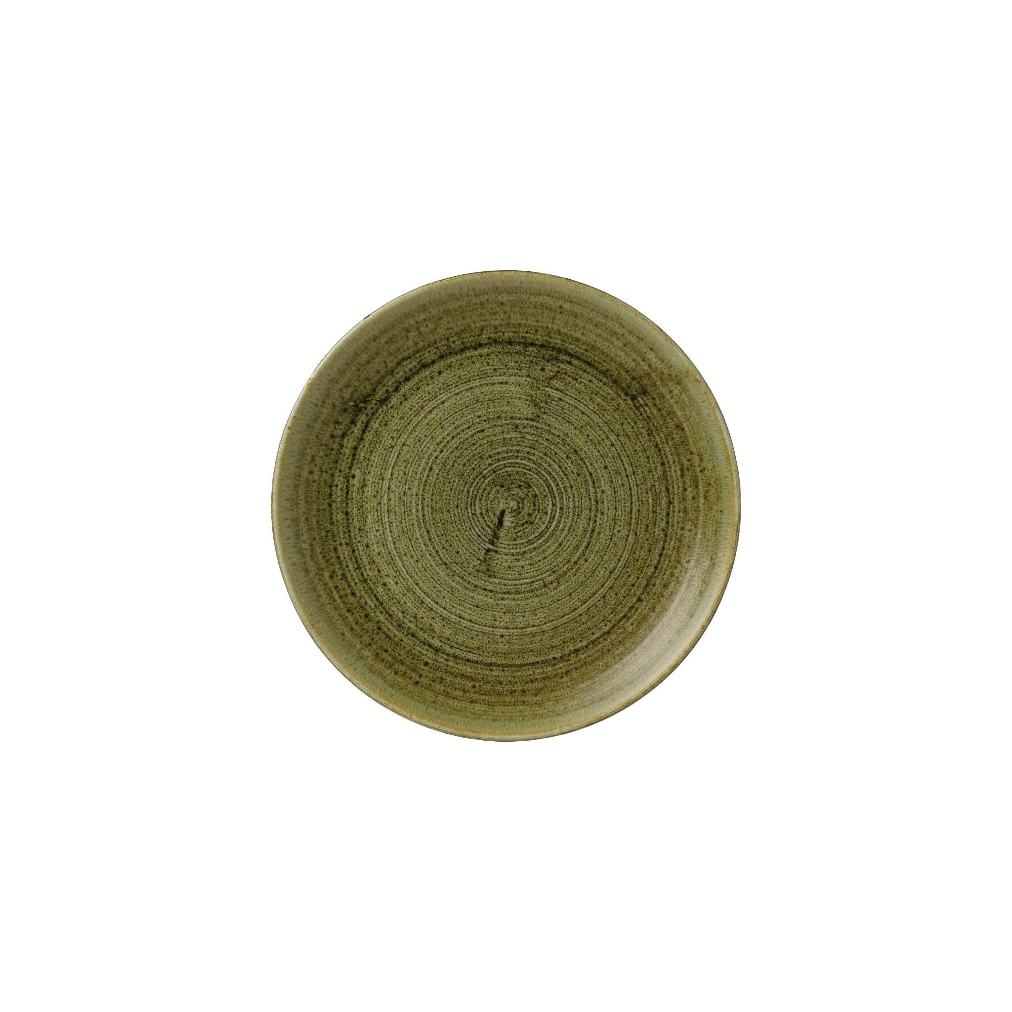 Churchill Stonecast Plume FJ929 Olive Coupe Plates 8 2/3 " (Pack of 12)
