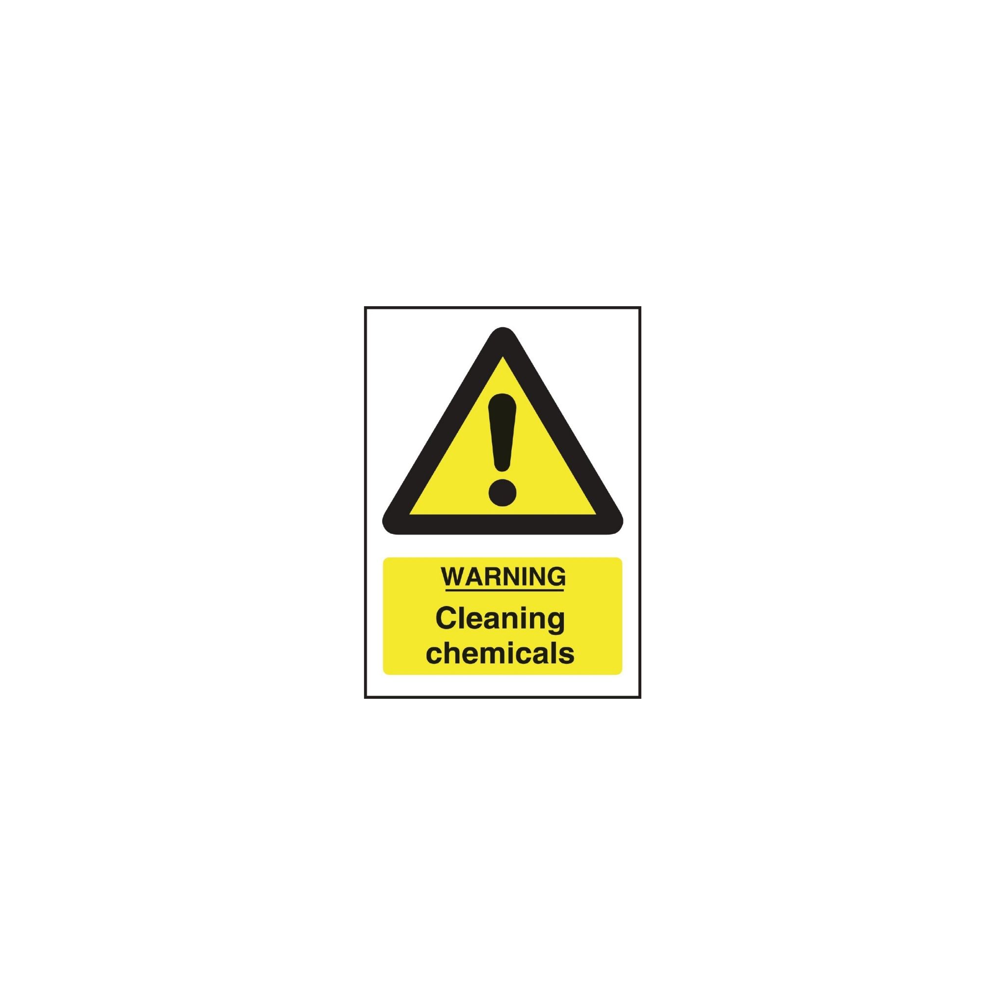 Vogue L851 Warning Cleaning Chemicals Sign