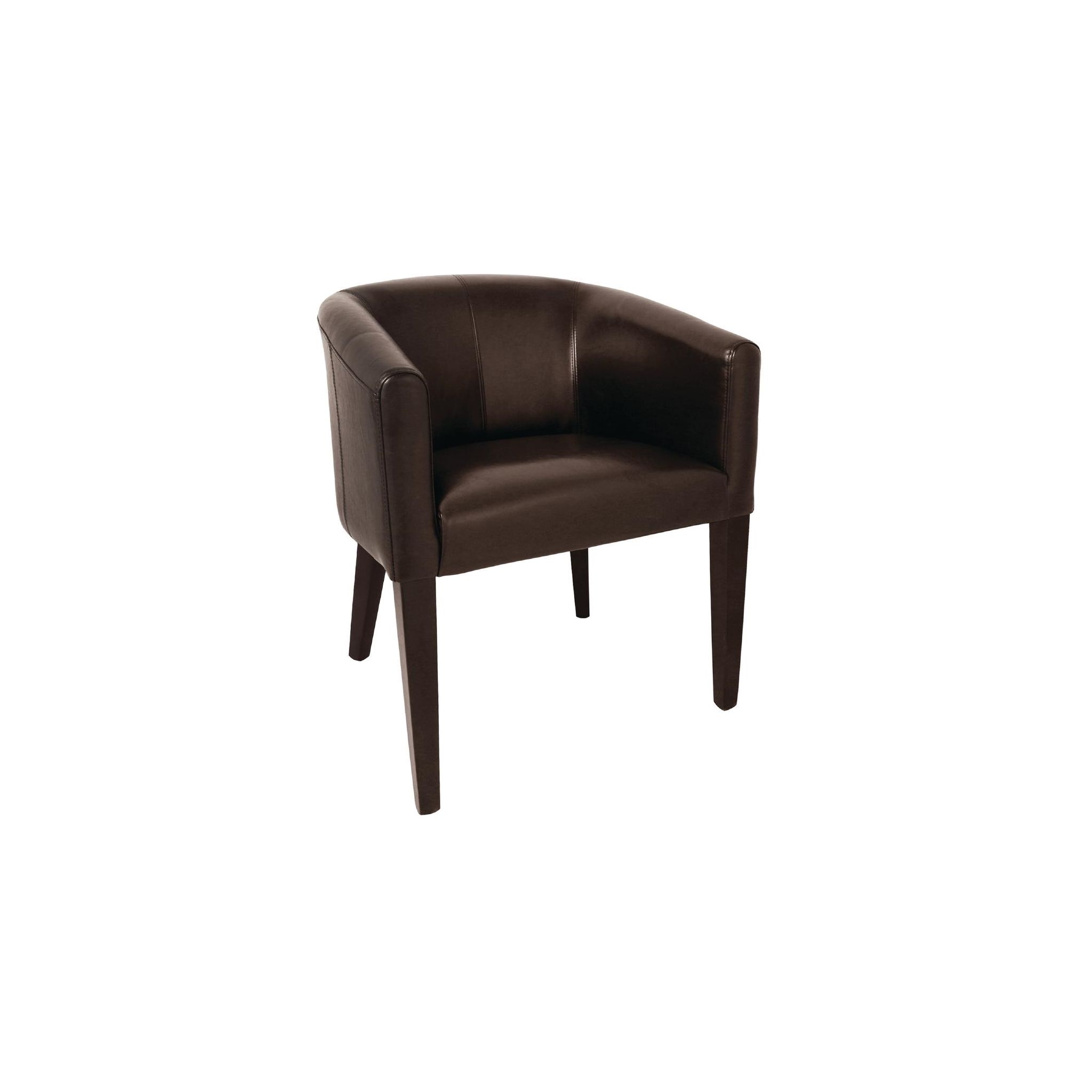 Bolero CE593 Dark Brown PU Leather Tub Armchair (Single)