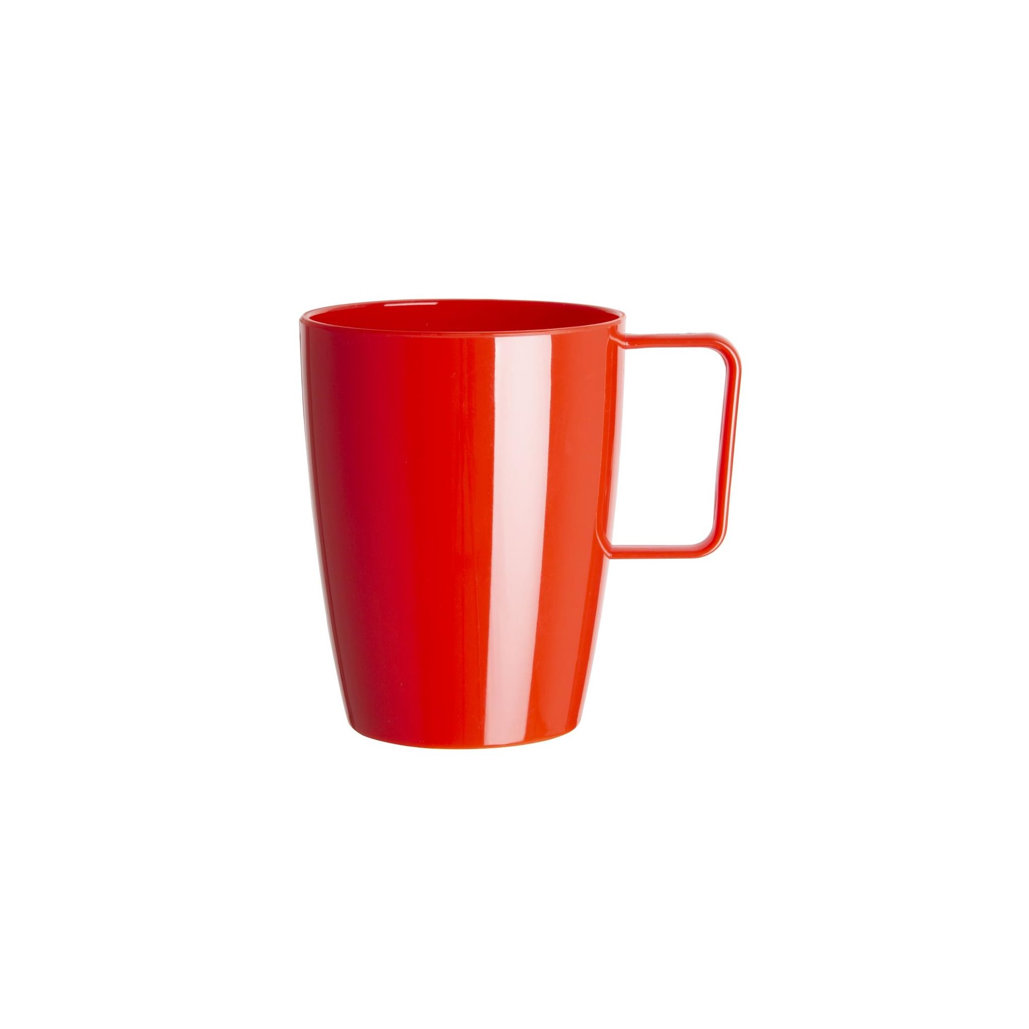 Olympia Kristallon CE289 Polycarbonate Handled Beakers Red 348.7ml (Pack of 12)
