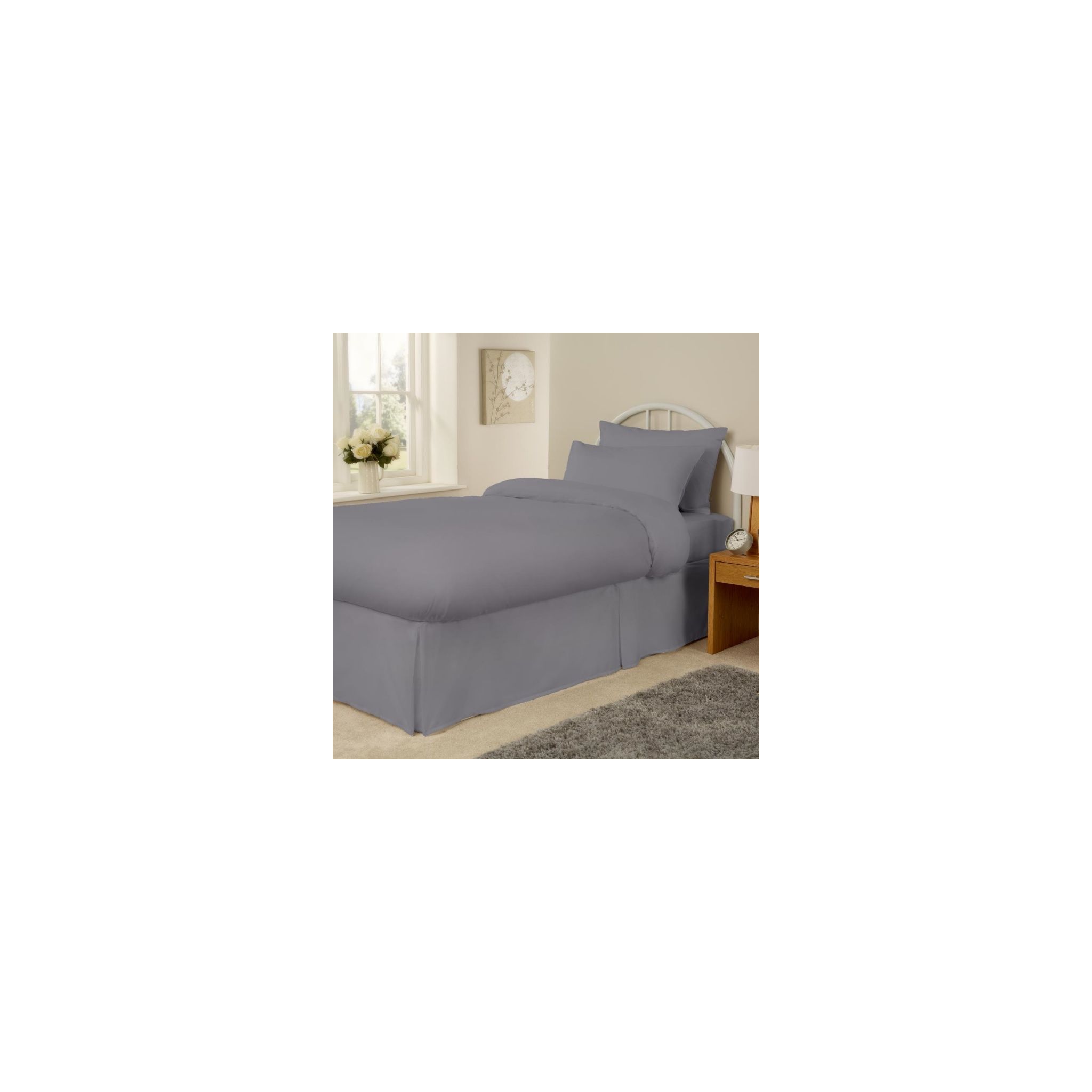Mitre Essentials Spectrum HB648 Fitted Sheet Grey Super King